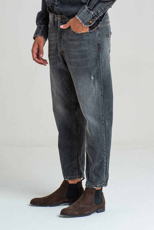 Jeans loose hot sale cropped uomo