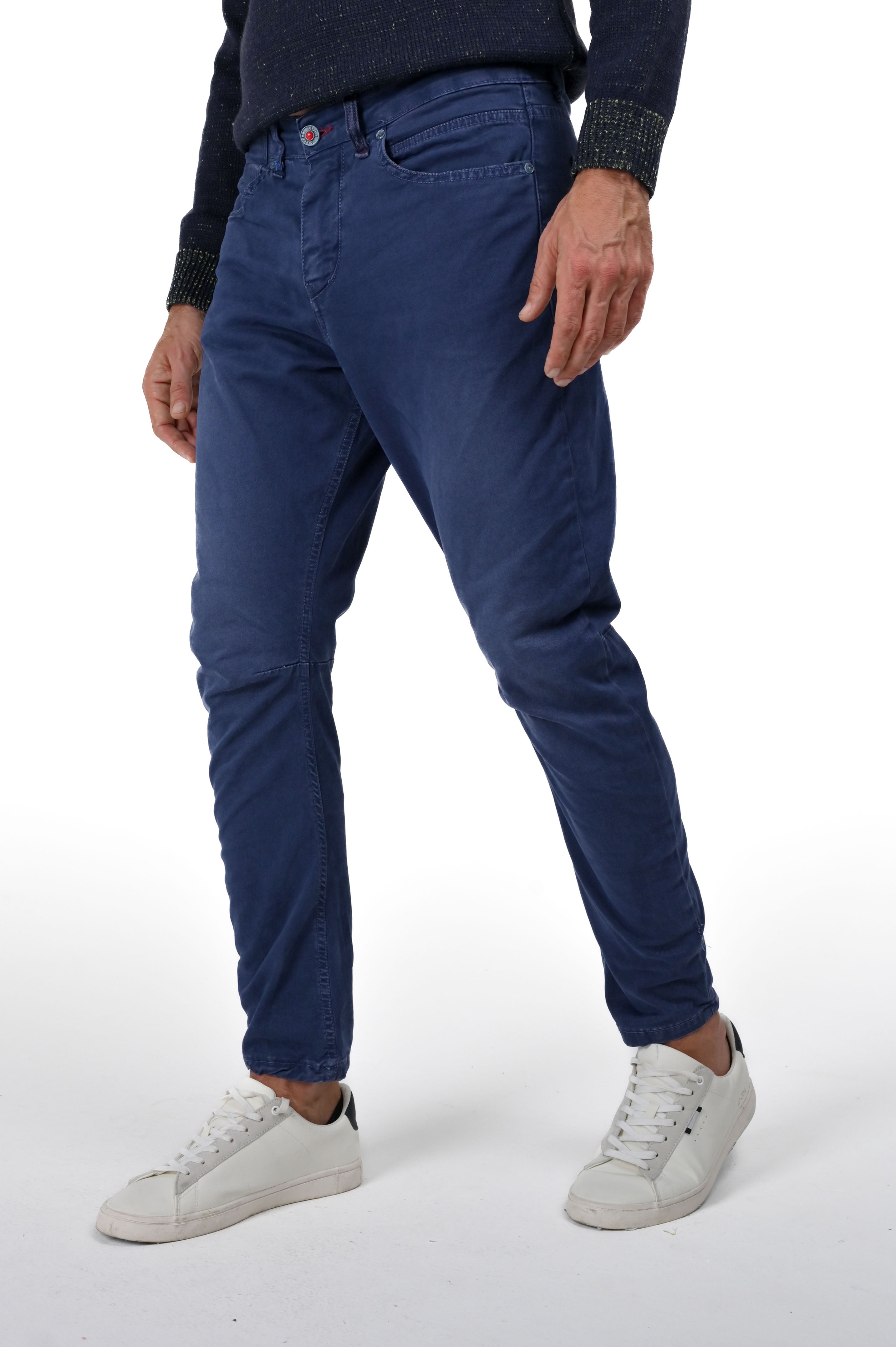 Pantaloni in cotone tapered Kron Inchiostro FW24/25