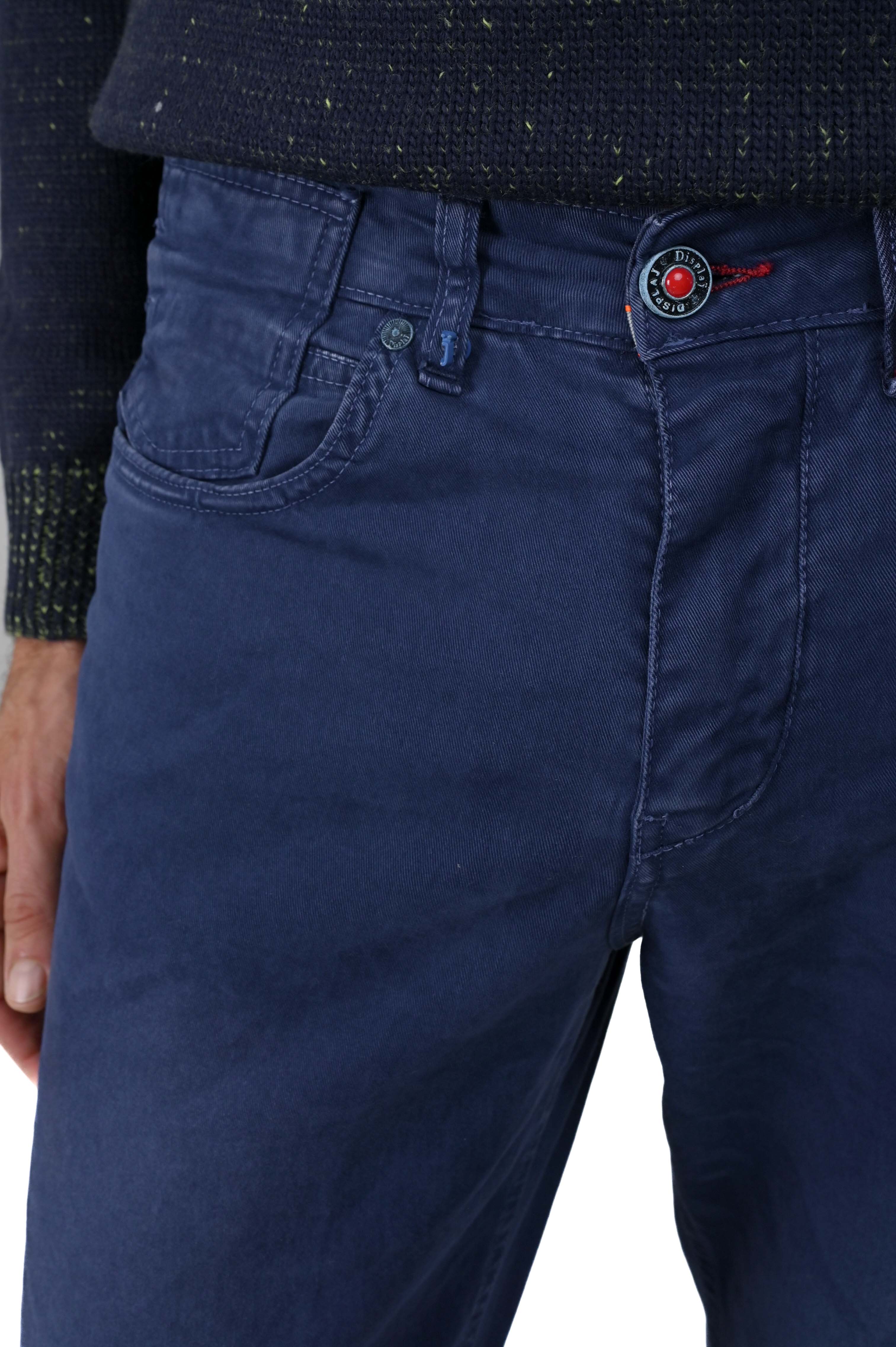 Pantaloni in cotone tapered Kron blu FW24/25