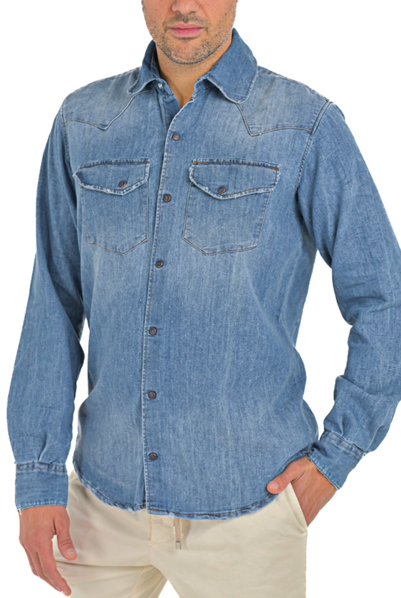 Spy Valery C001 SS23 regular denim shirt