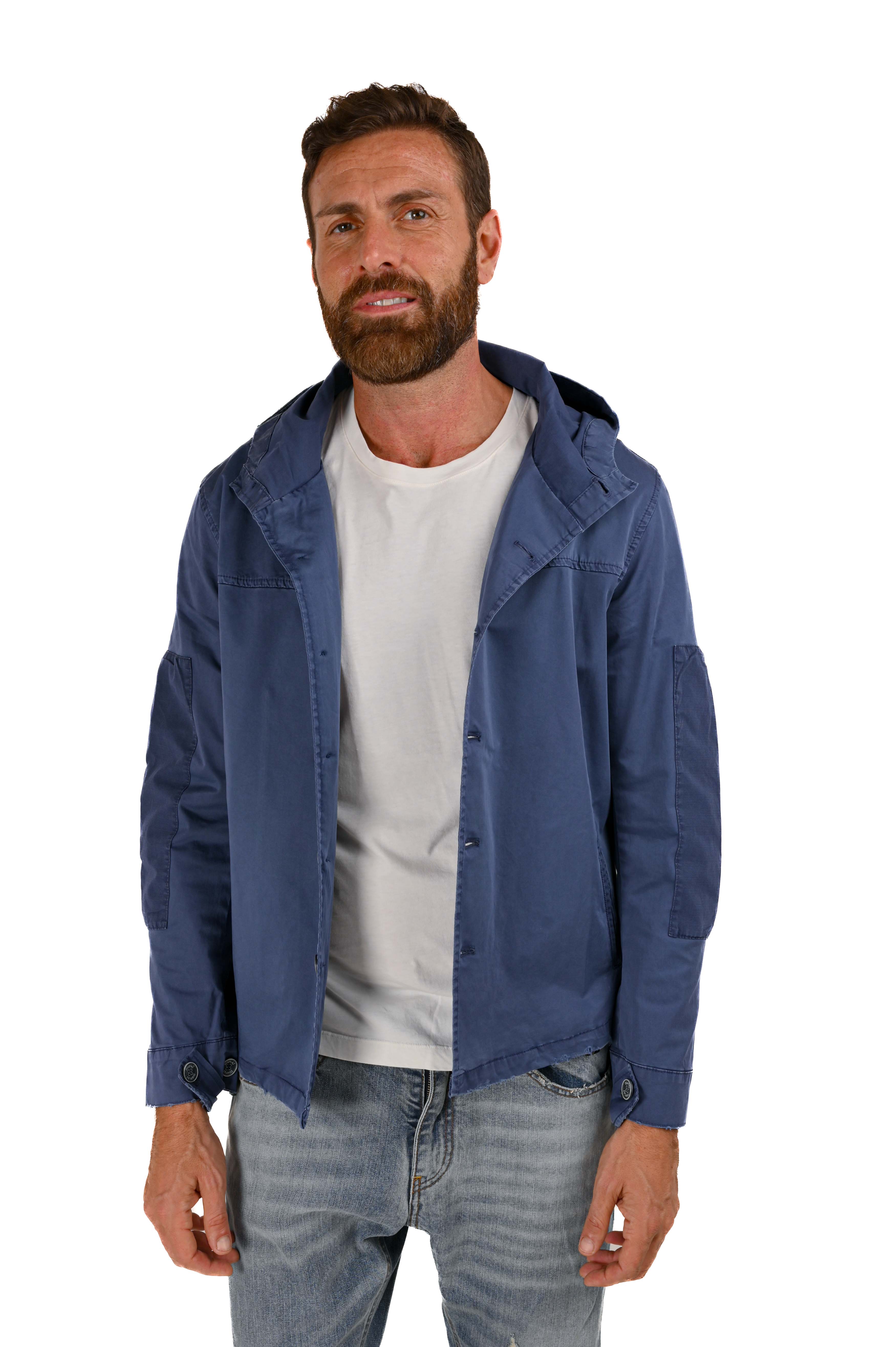 Regular Hood Jacket Satin Blue SS22