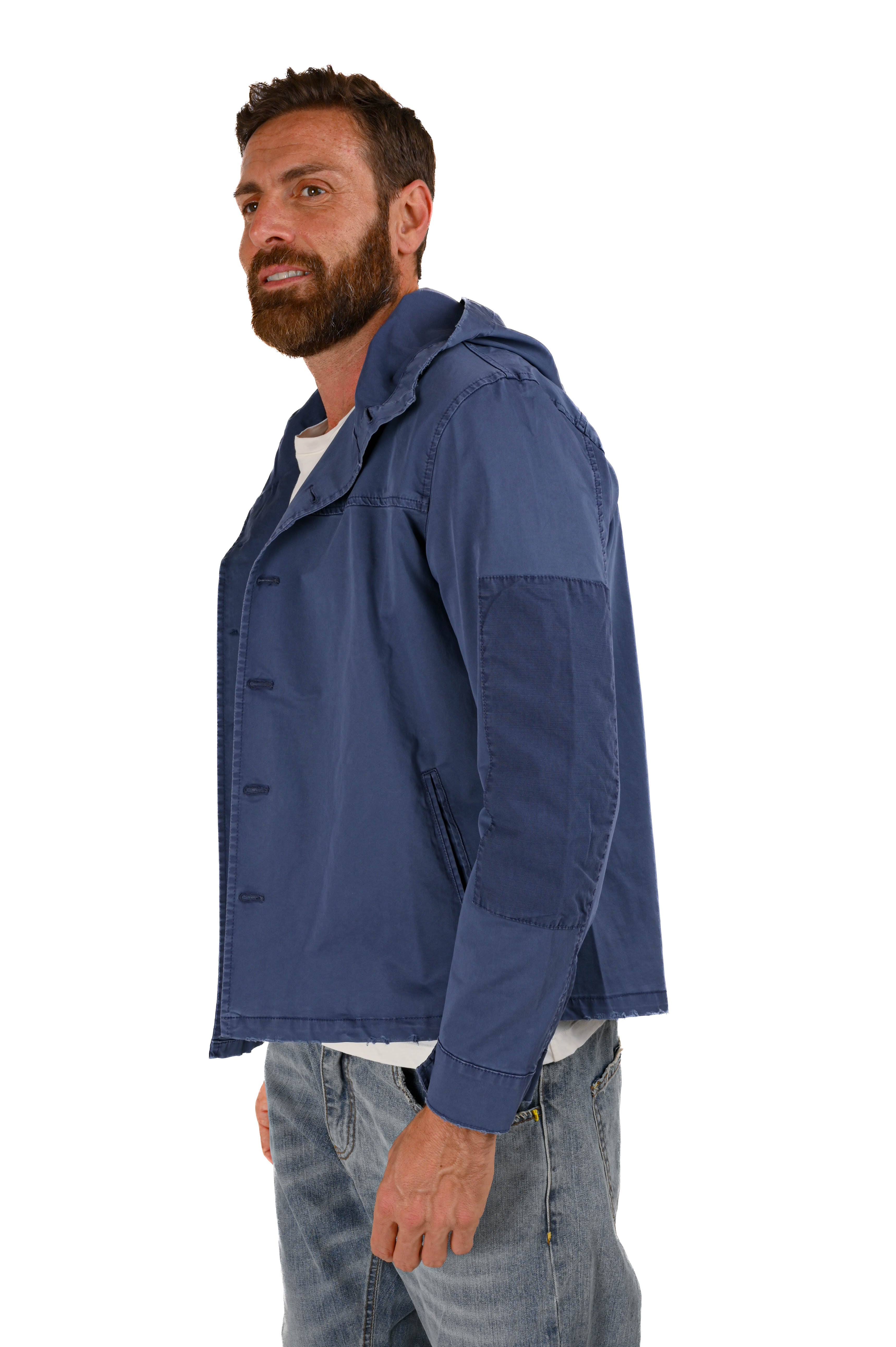 Regular Hood Jacket Satin Blue SS22