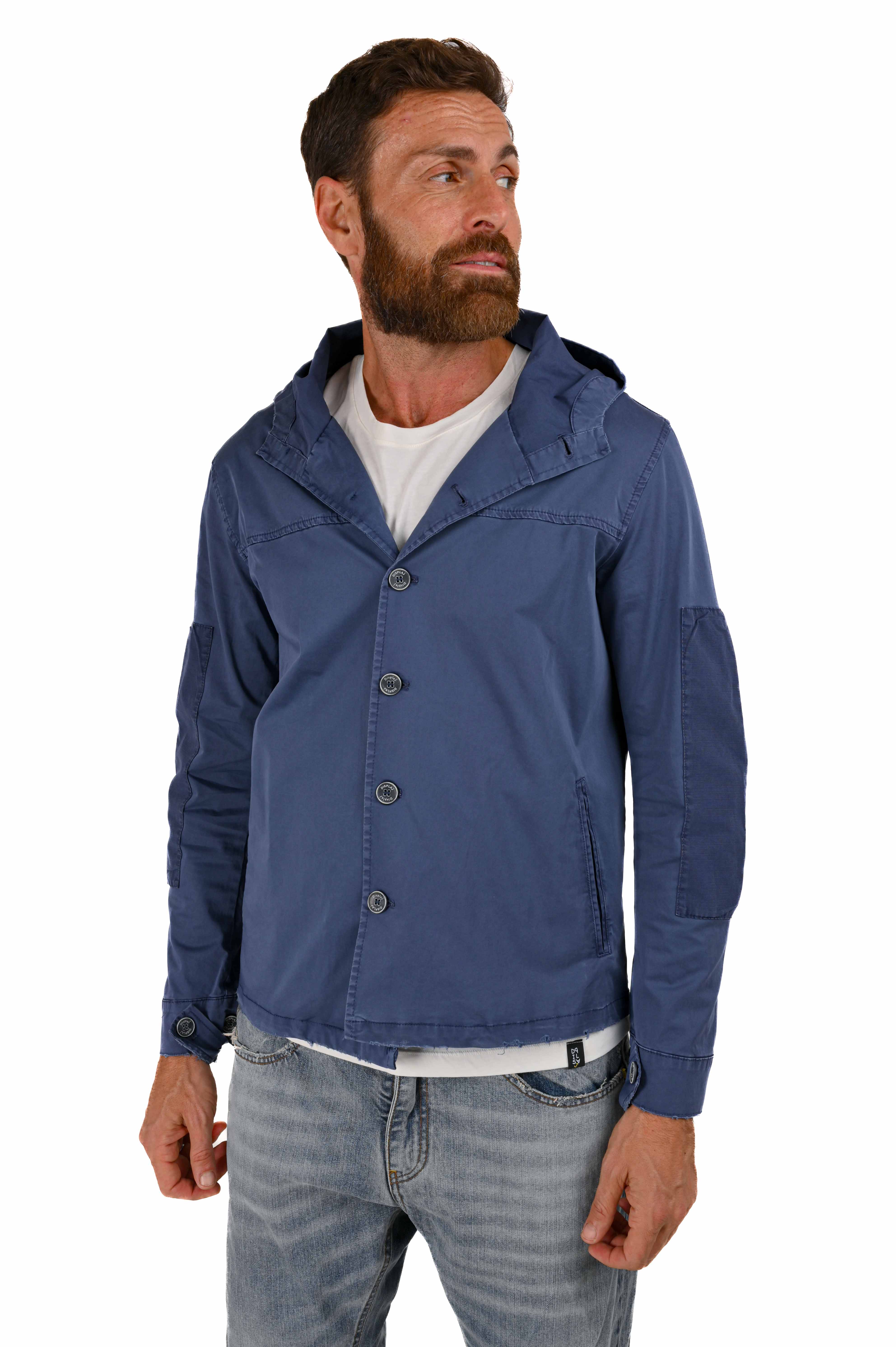 Regular Hood Jacket Satin Blue SS22