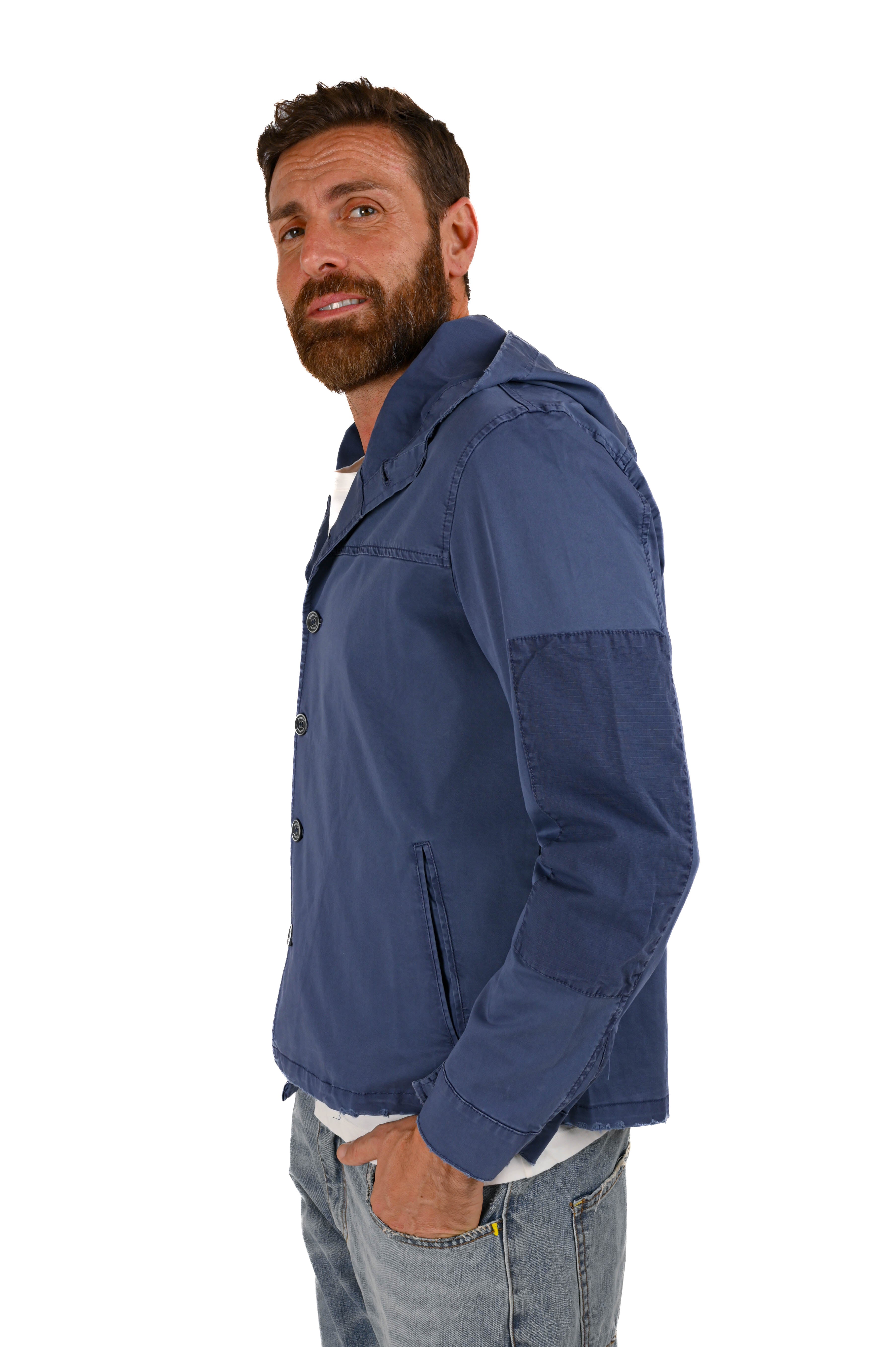 Regular Hood Jacket Satin Blue SS22