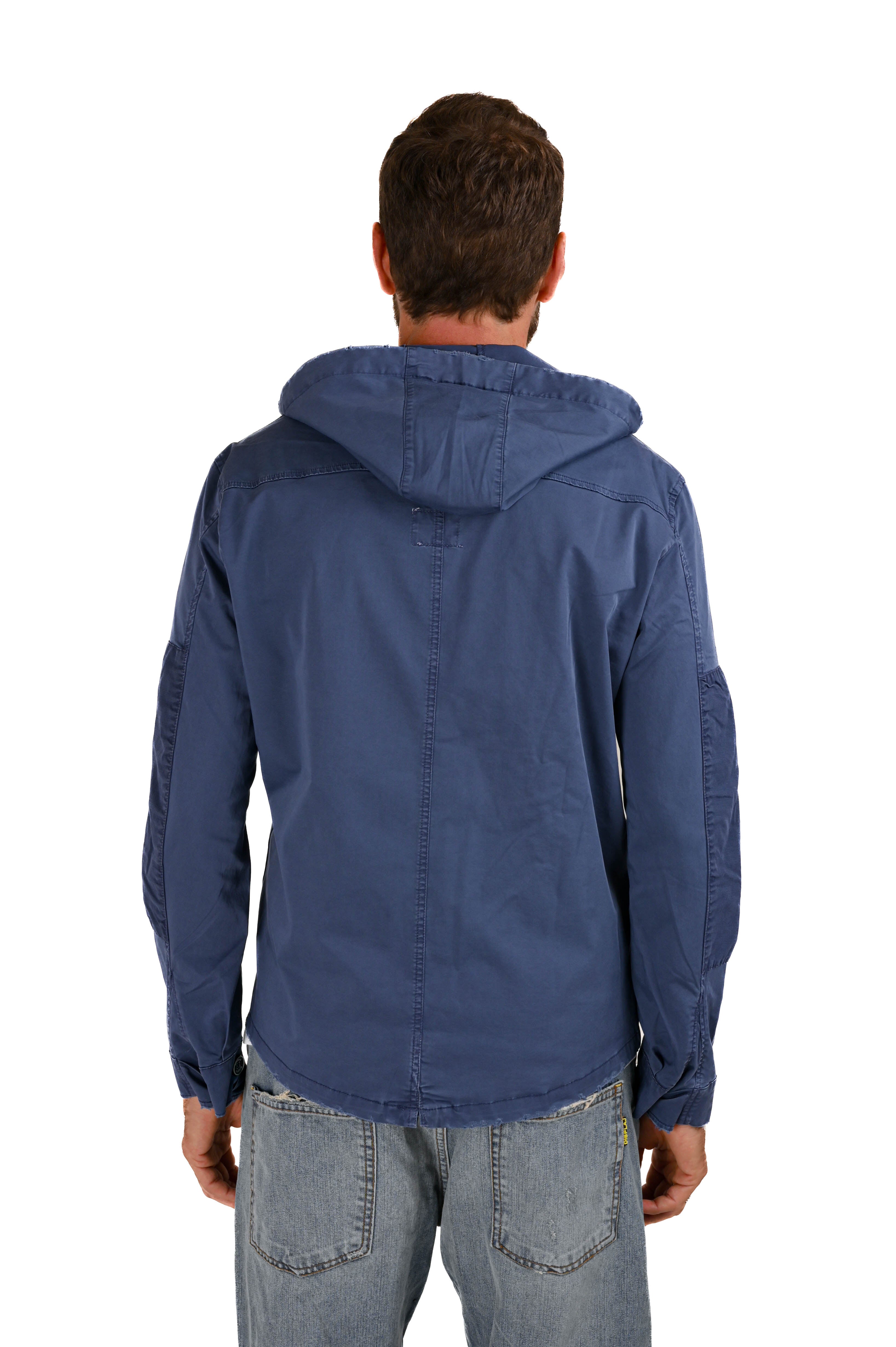 Regular Hood Jacket Satin Blue SS22