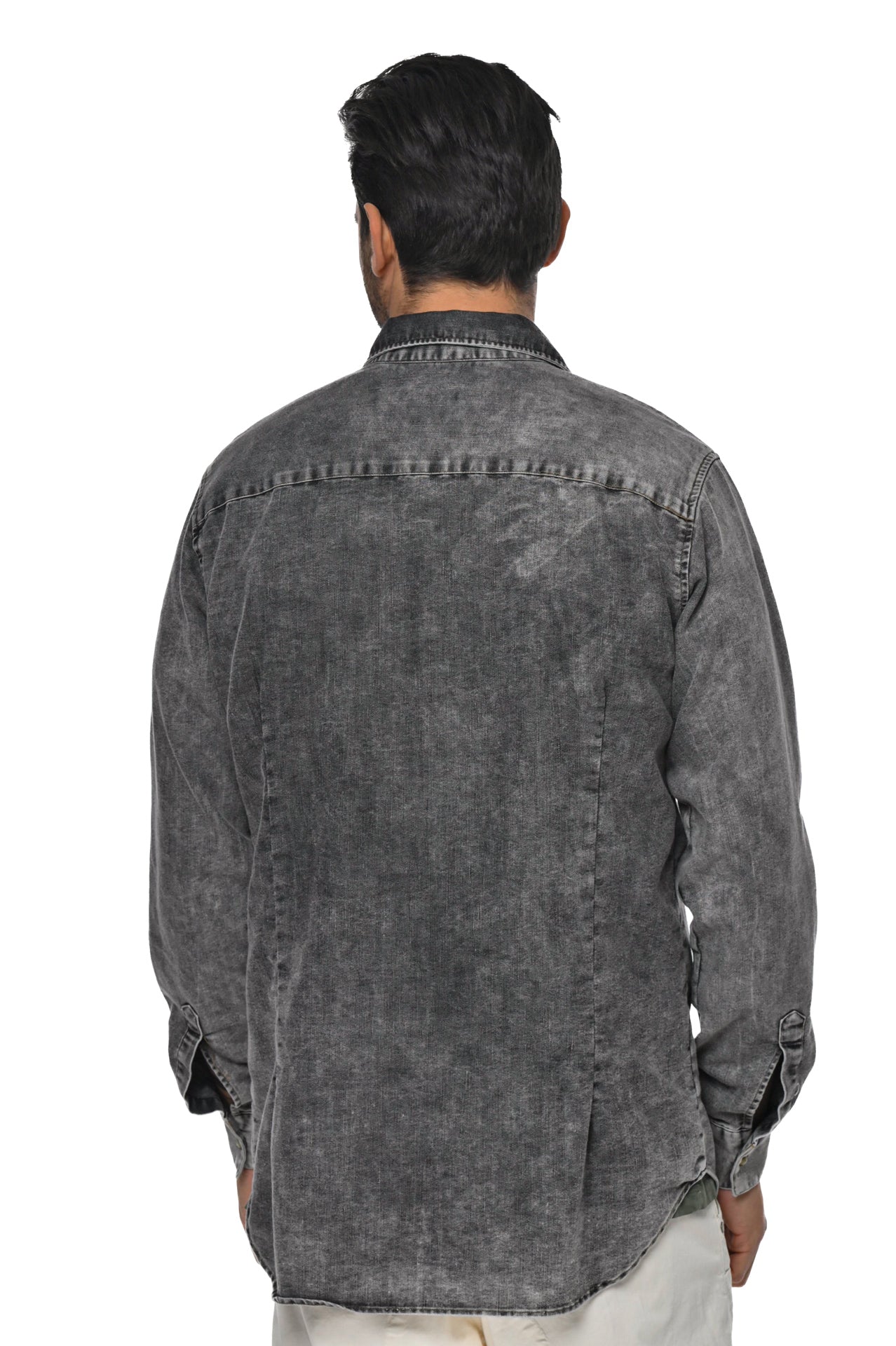 Spy BLK Marmorizzato SS23 Regular Denim Shirt