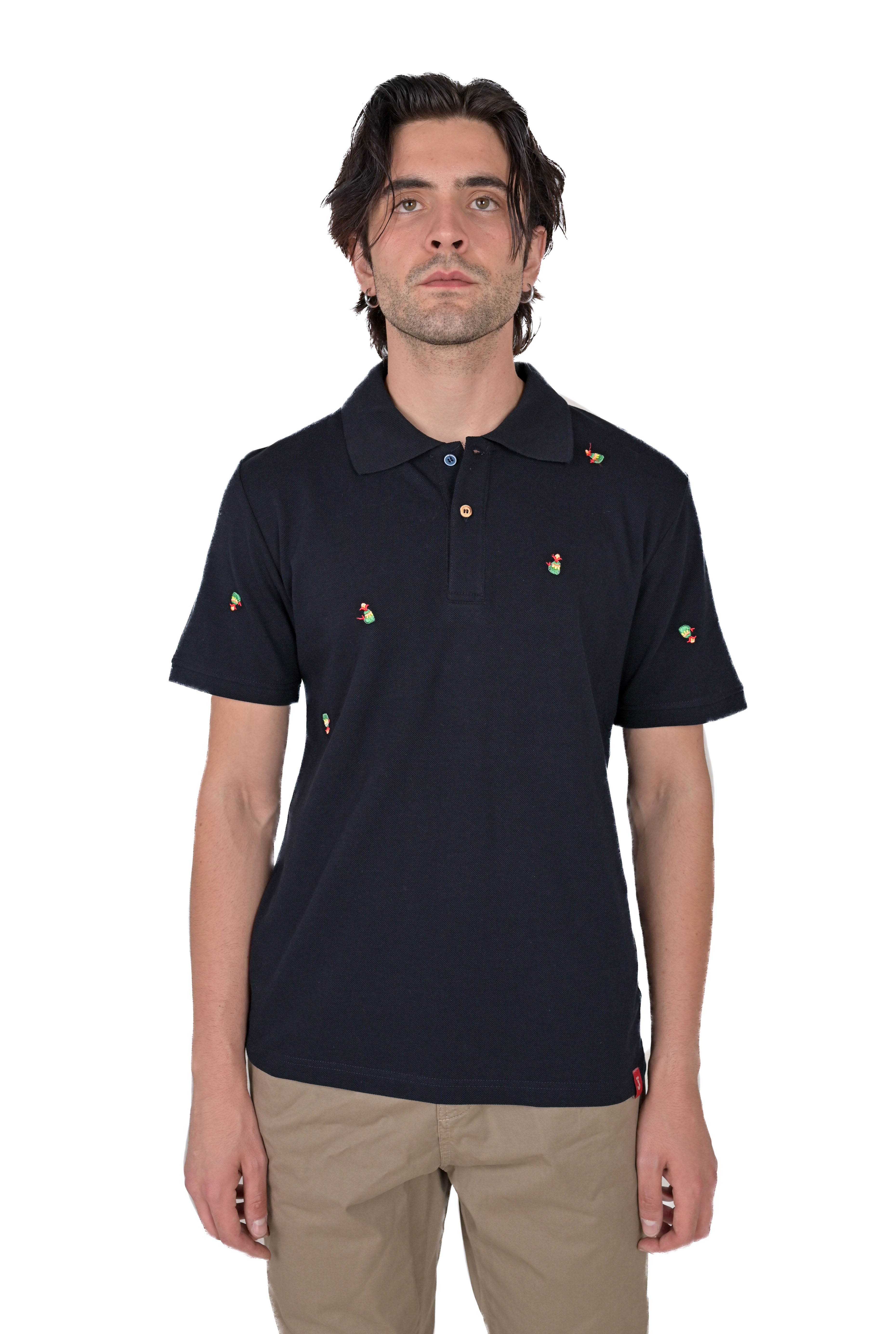 Polo regular Pahoa blu SS24