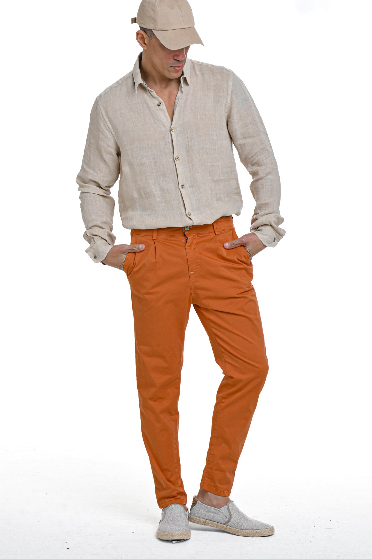 Pantaloni tapered New Private Raso SS23