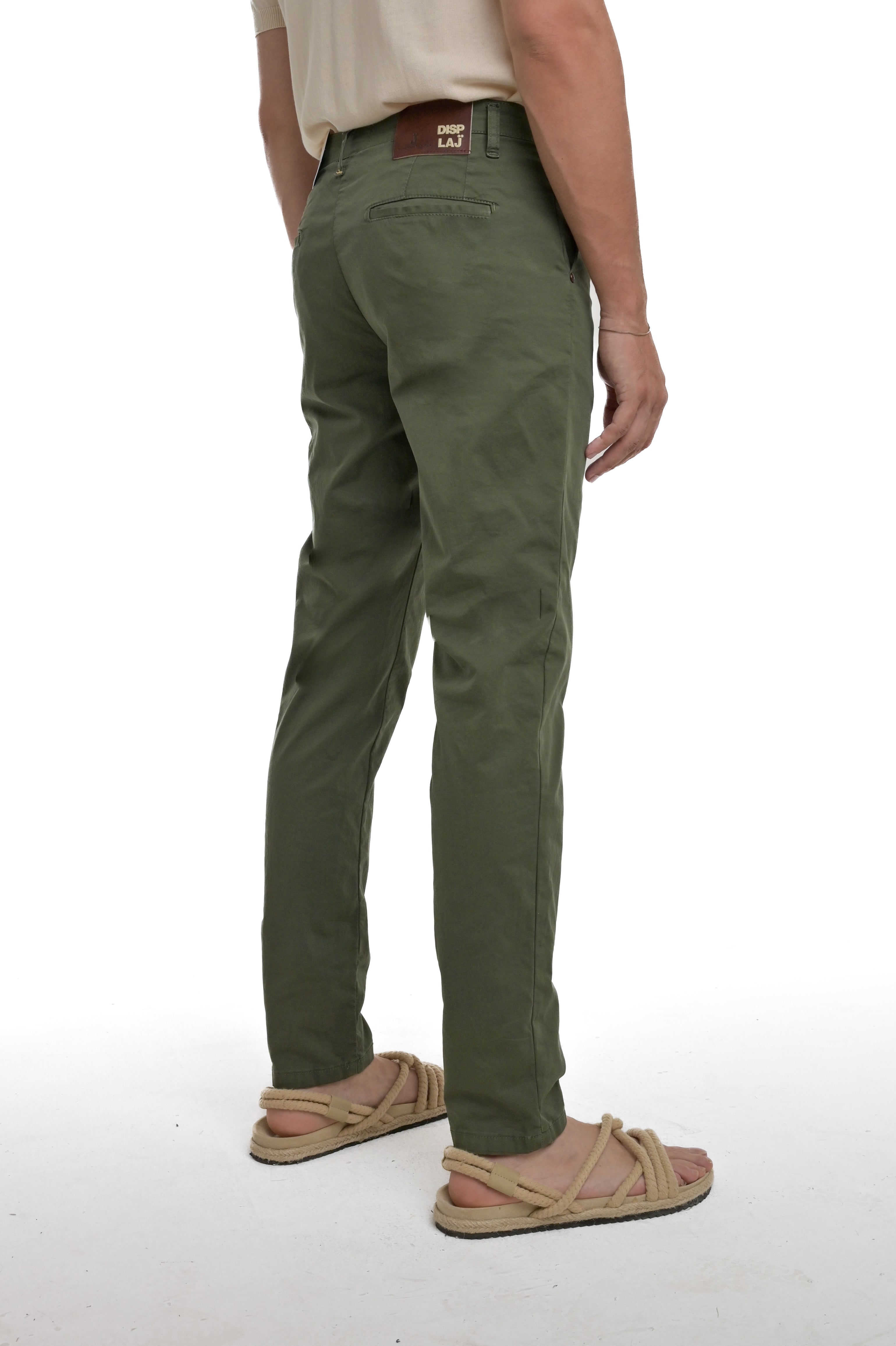 Pantaloni in cotone slim Sonic Sant verde SS25