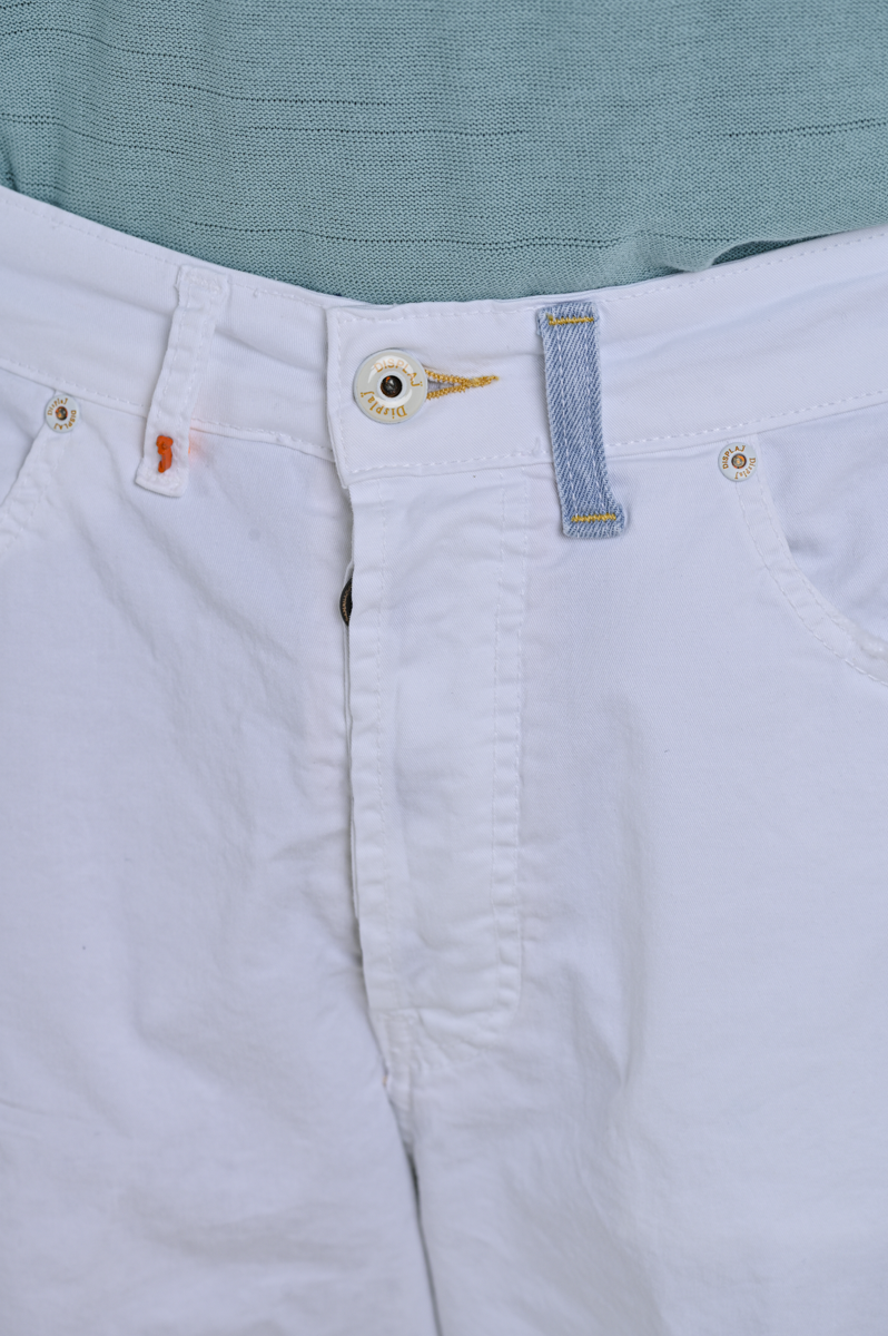 Bermuda in cotone loose Frutta AM3 Bianco SS24