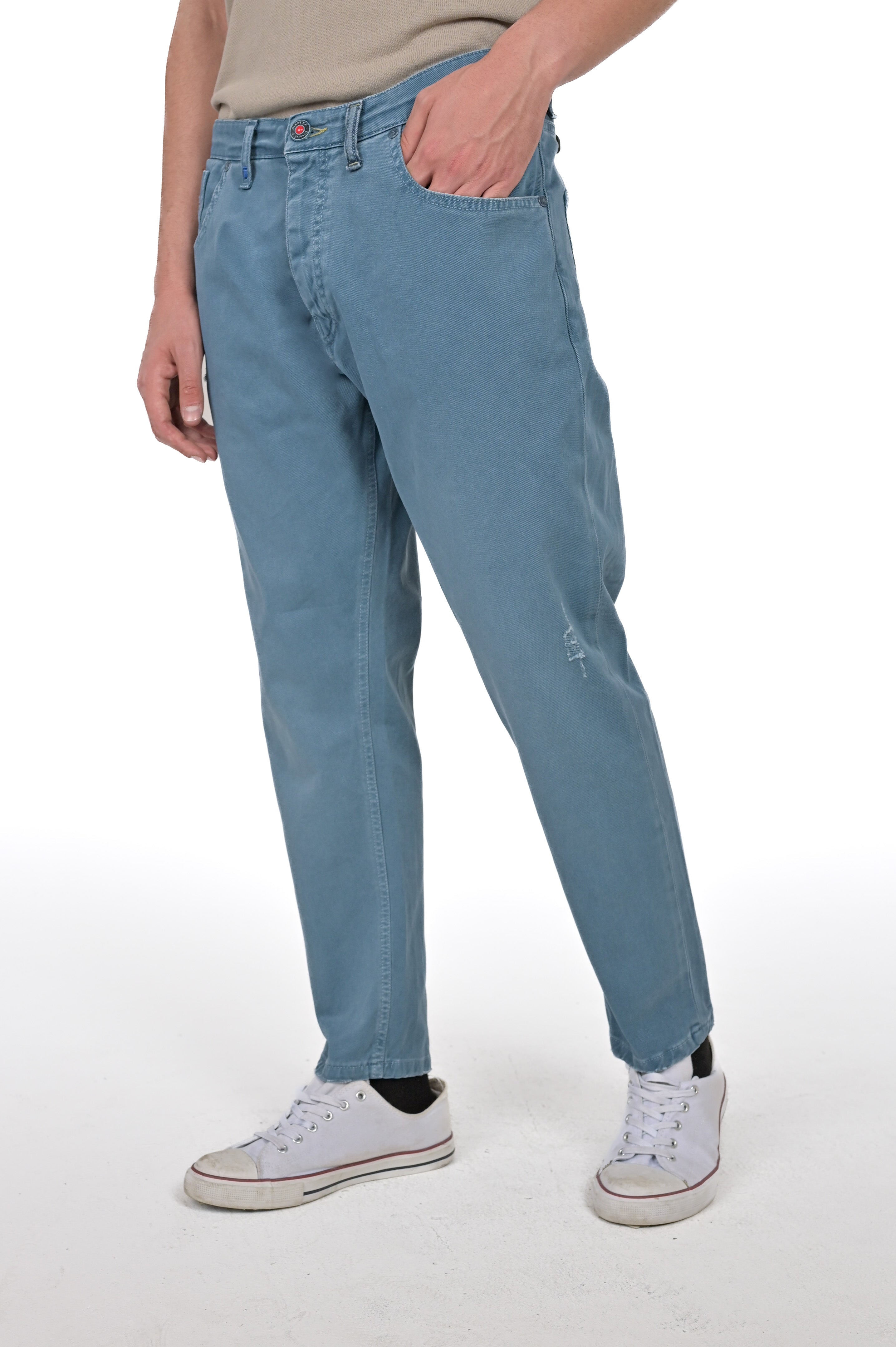 Pantaloni slim Life Rotture lagoon SS24