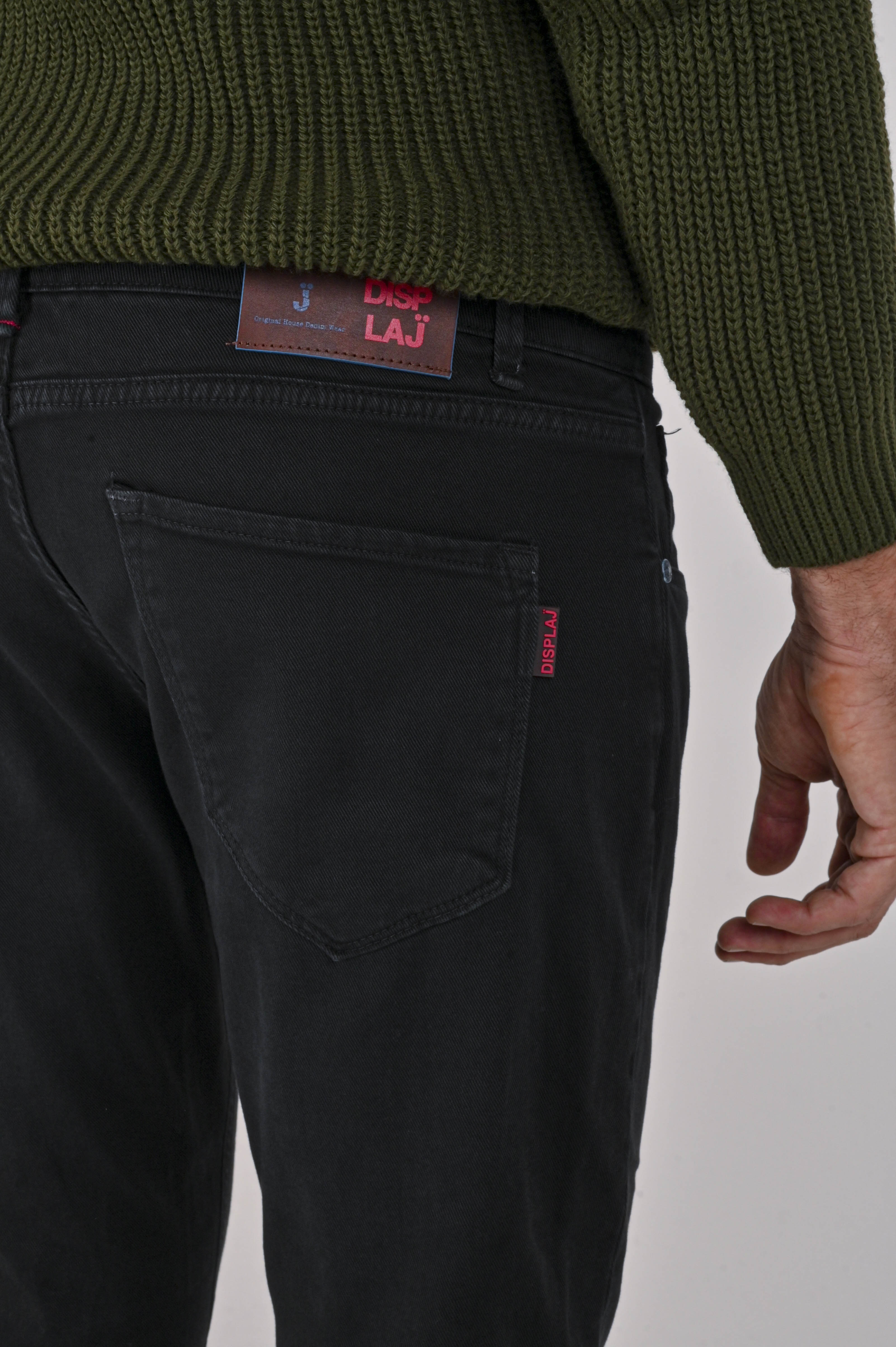 Pantaloni in cotone slim New London Bull nero FW24/25