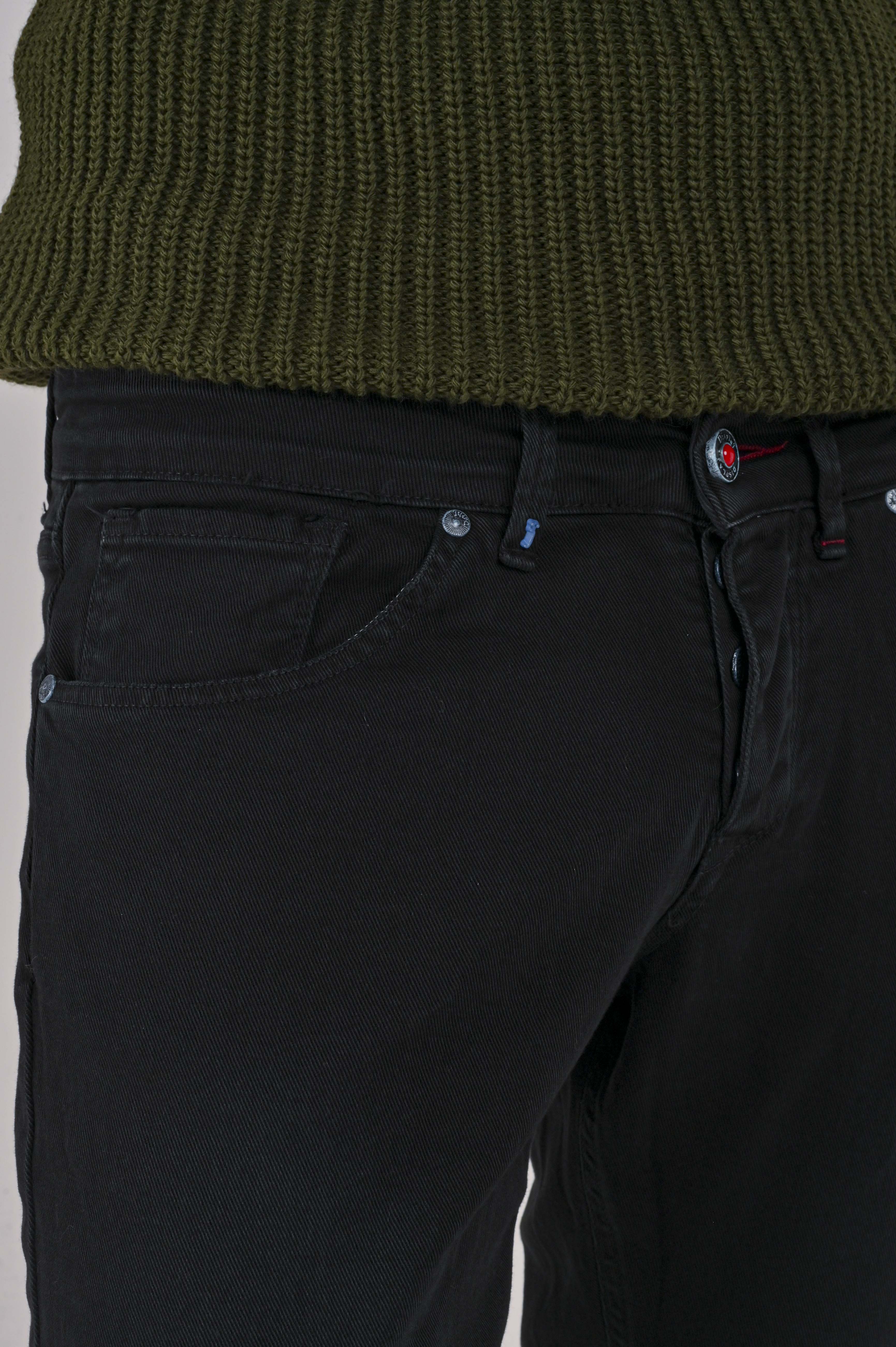 Pantaloni in cotone slim New London Bull nero FW24/25