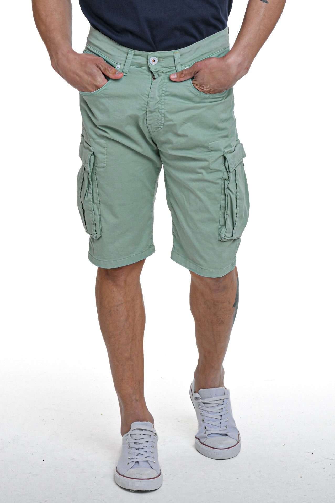 Bermuda in cotone regular Extreme Verde Acqua SS24