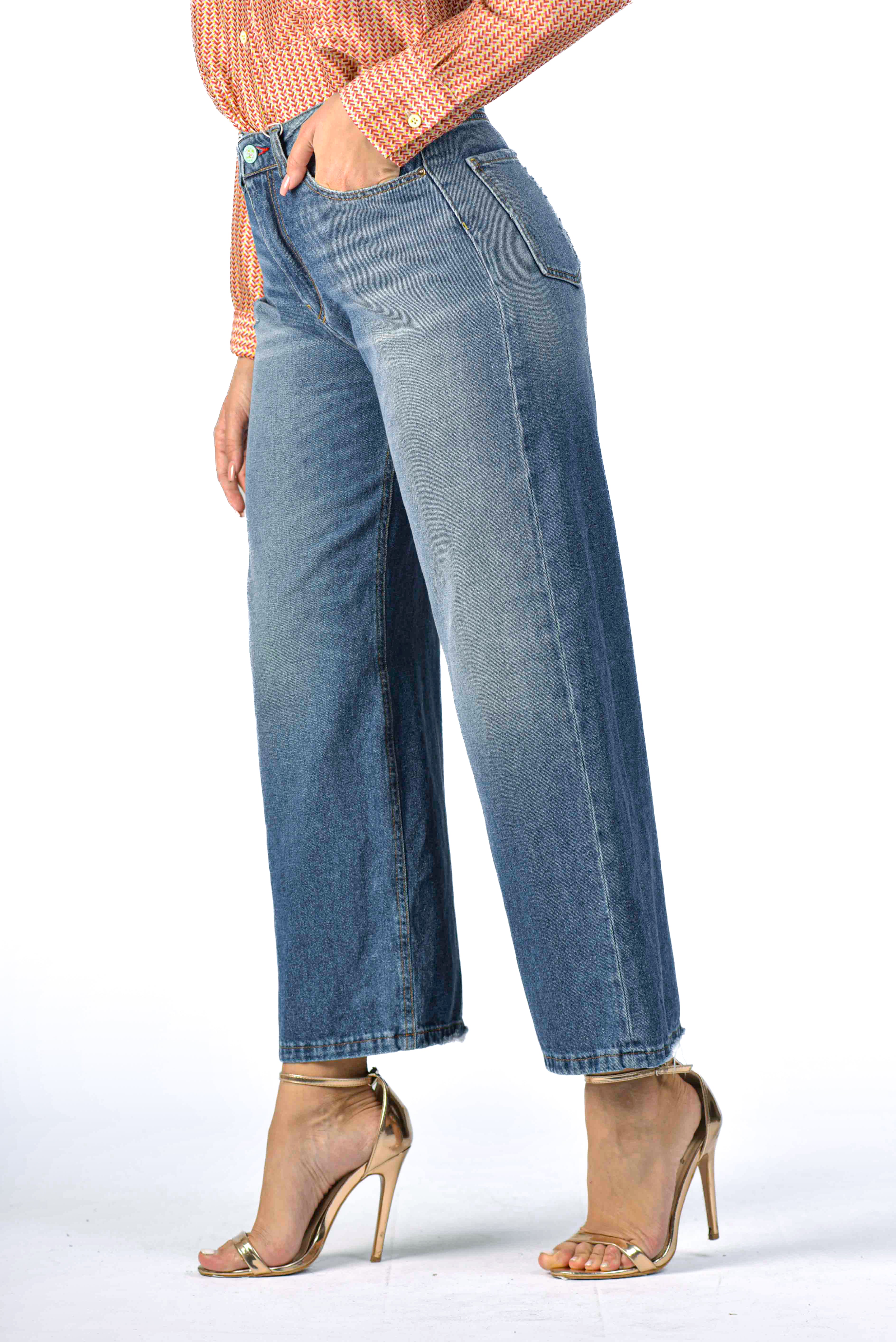 Monia PR33 SS24 women's wide leg jeans