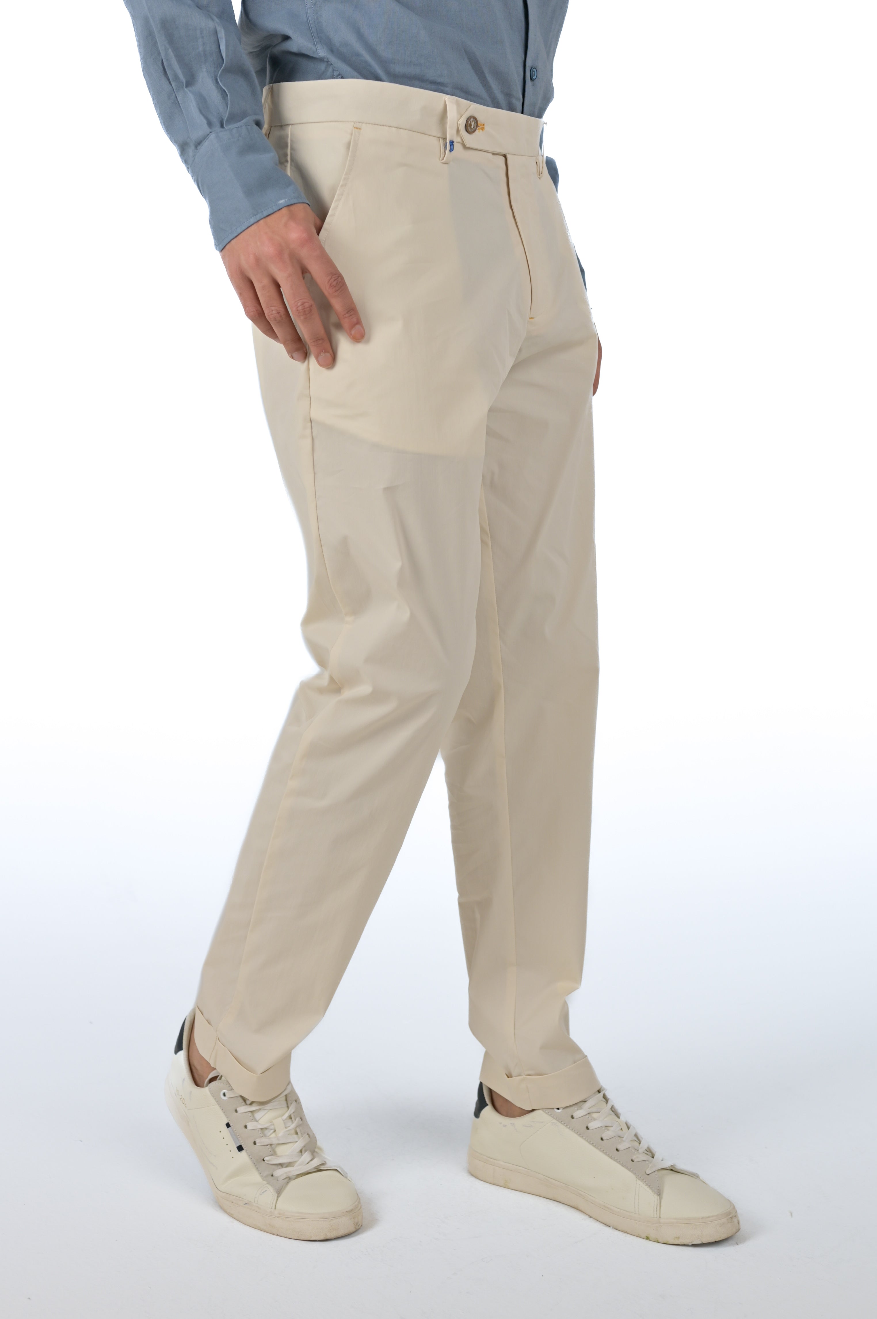 Classic Slim Racket Pendant Beige Pants SS24