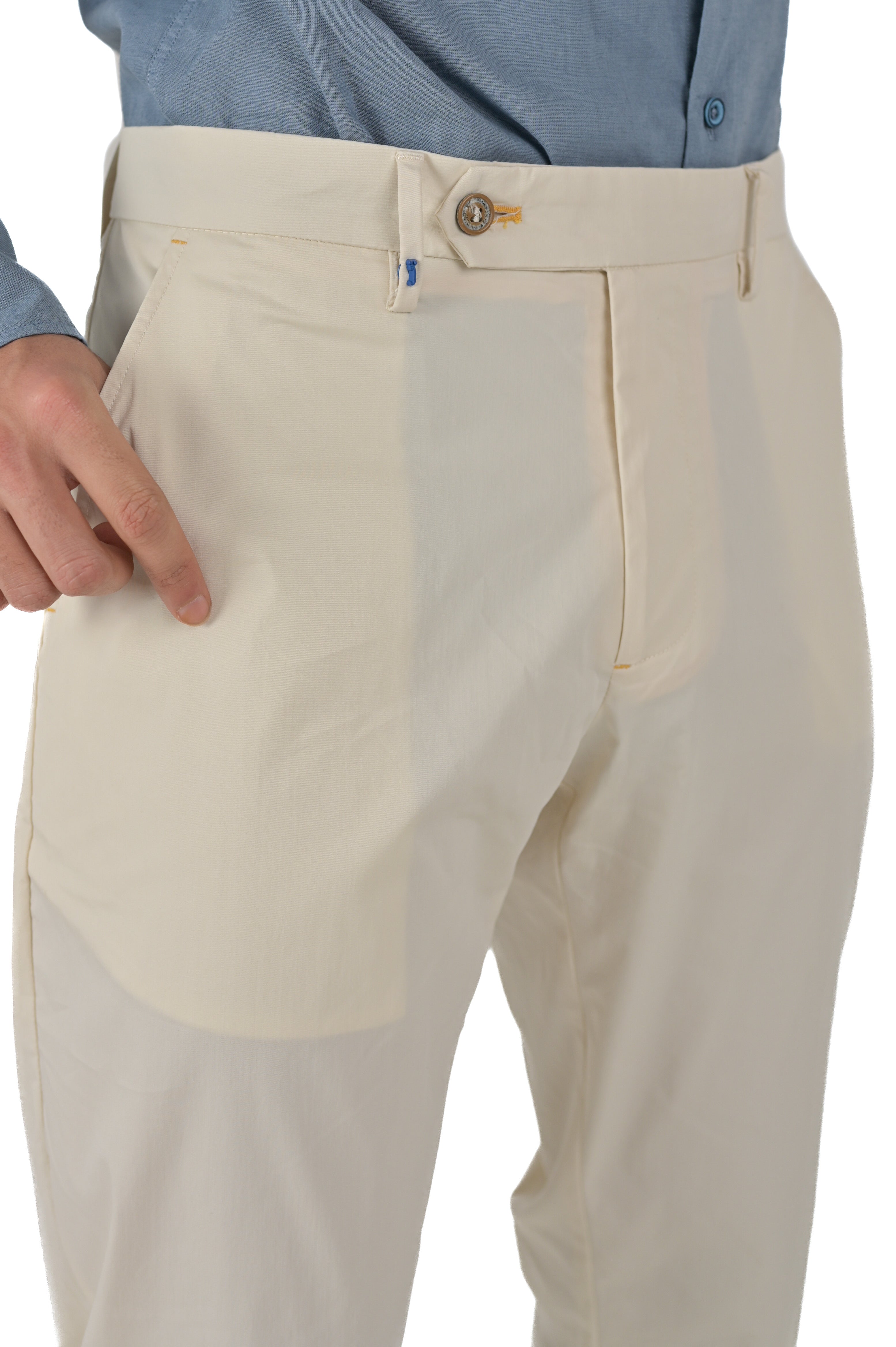 Pantaloni classici slim Racket Ciondolo beige SS24