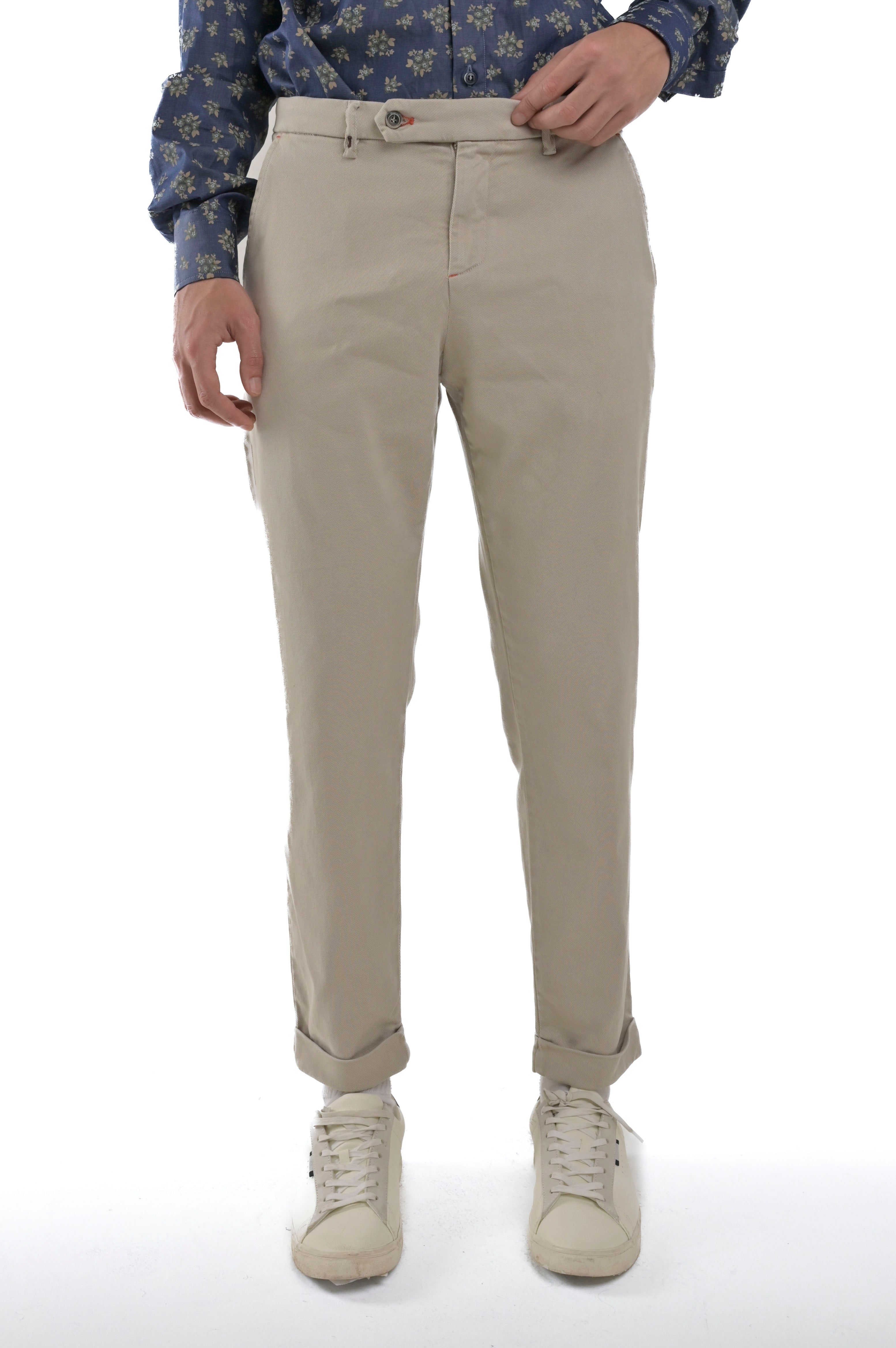 Pantaloni classici slim Racket Bull beige FW24/25