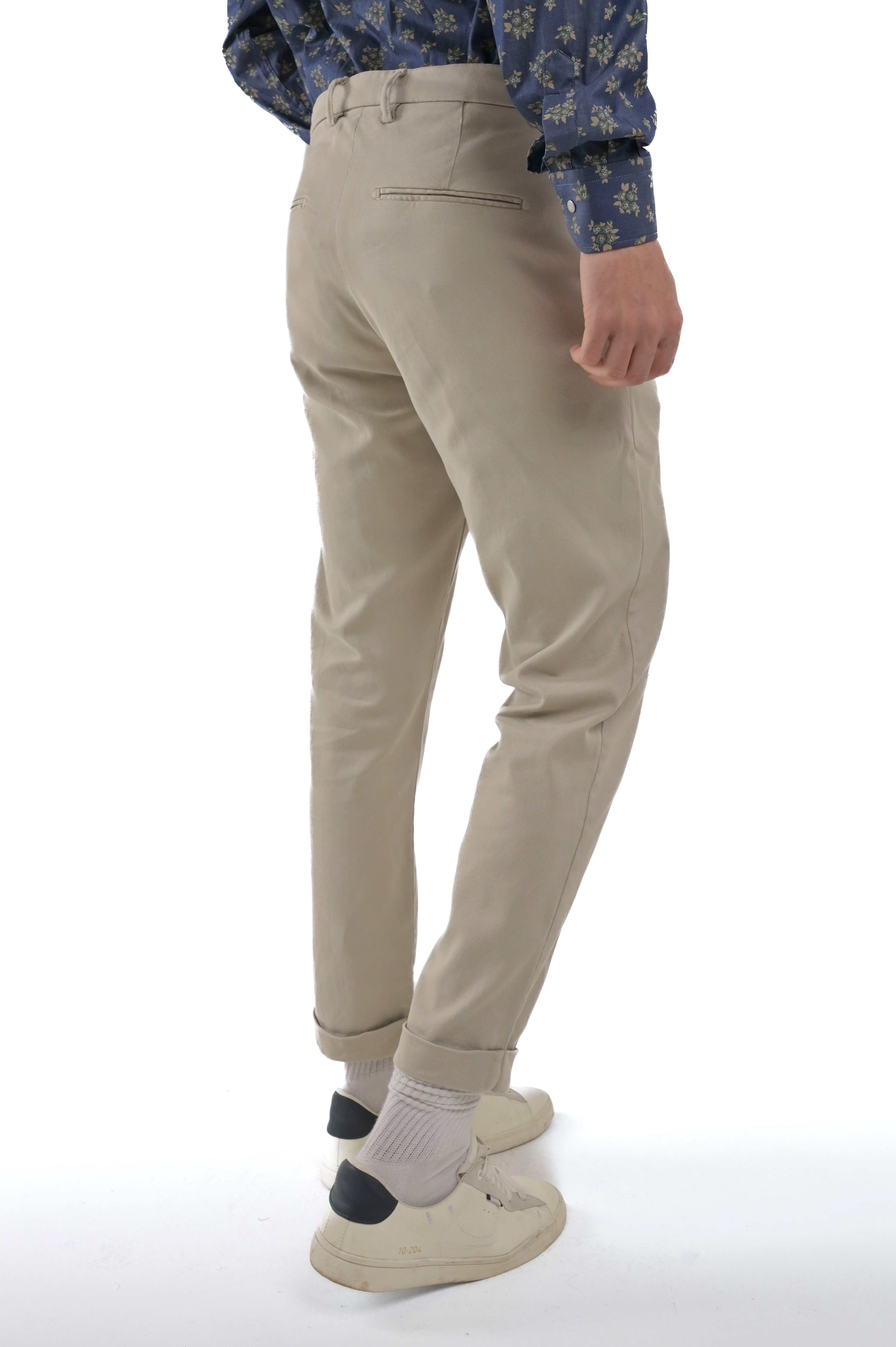 Pantaloni classici slim Racket Bull beige FW24/25