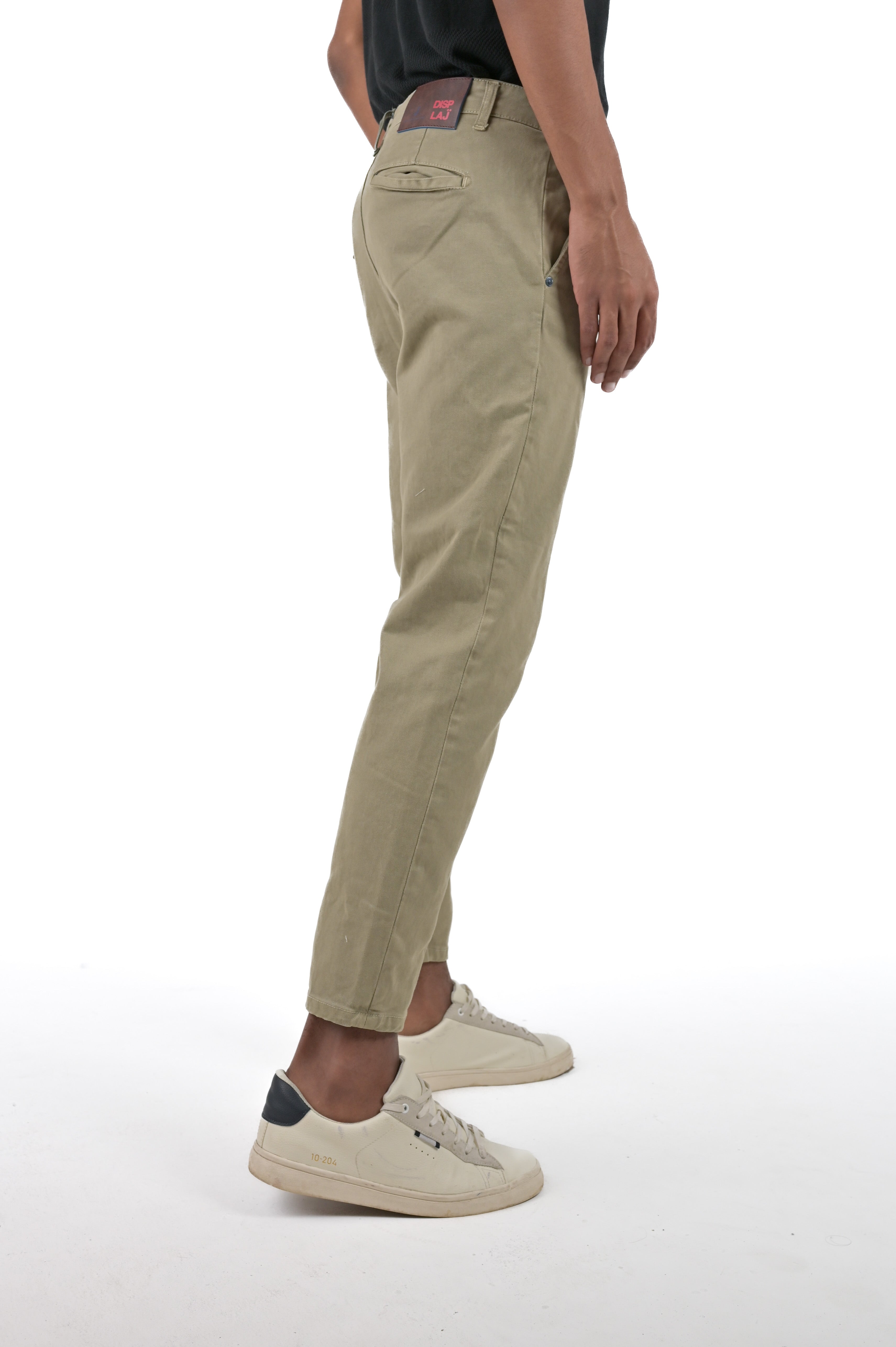 Pantaloni in cotone slim Groove Libeccio verde SS24