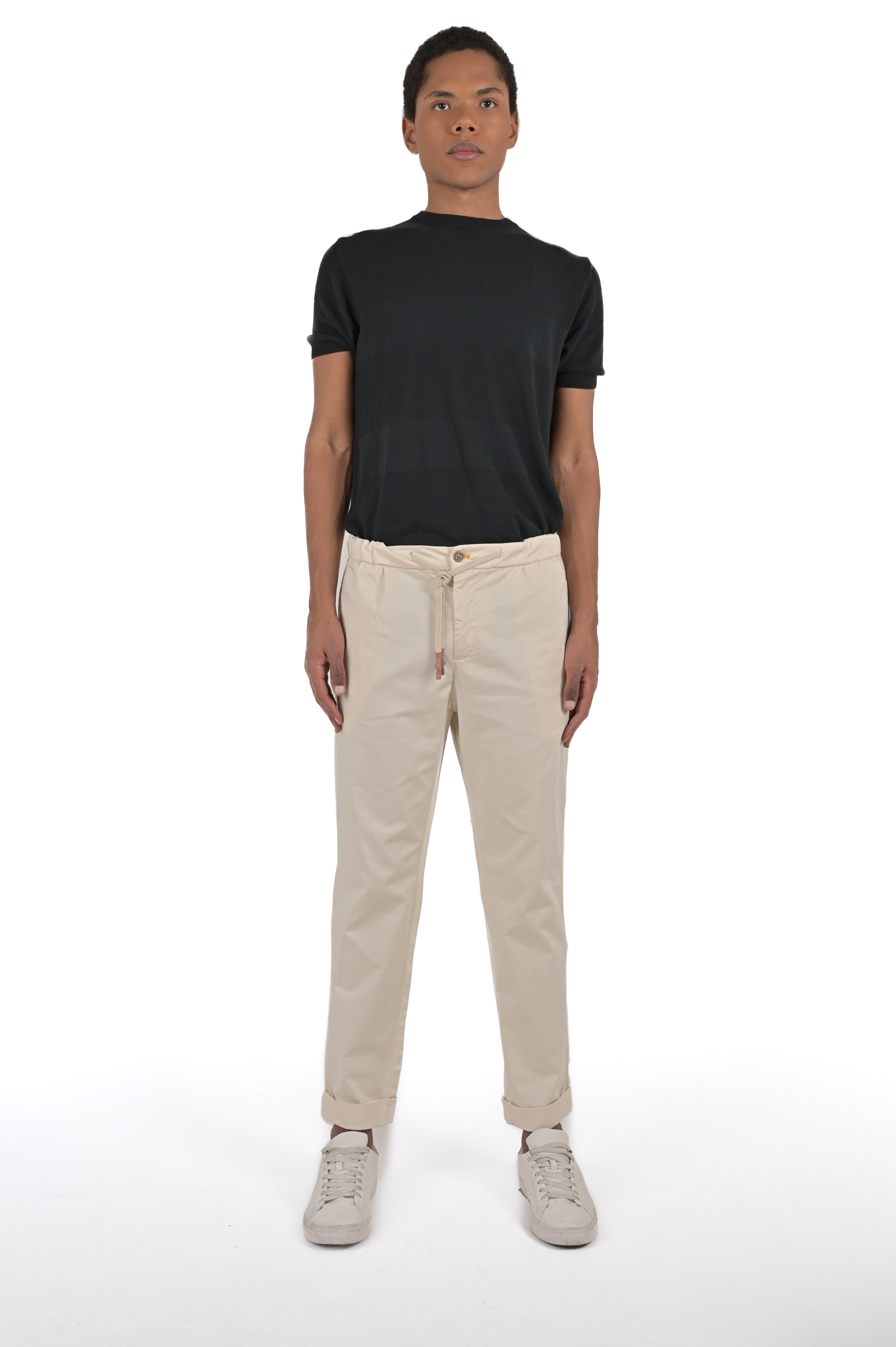 Classic tapered trousers Net Maribor cream SS24