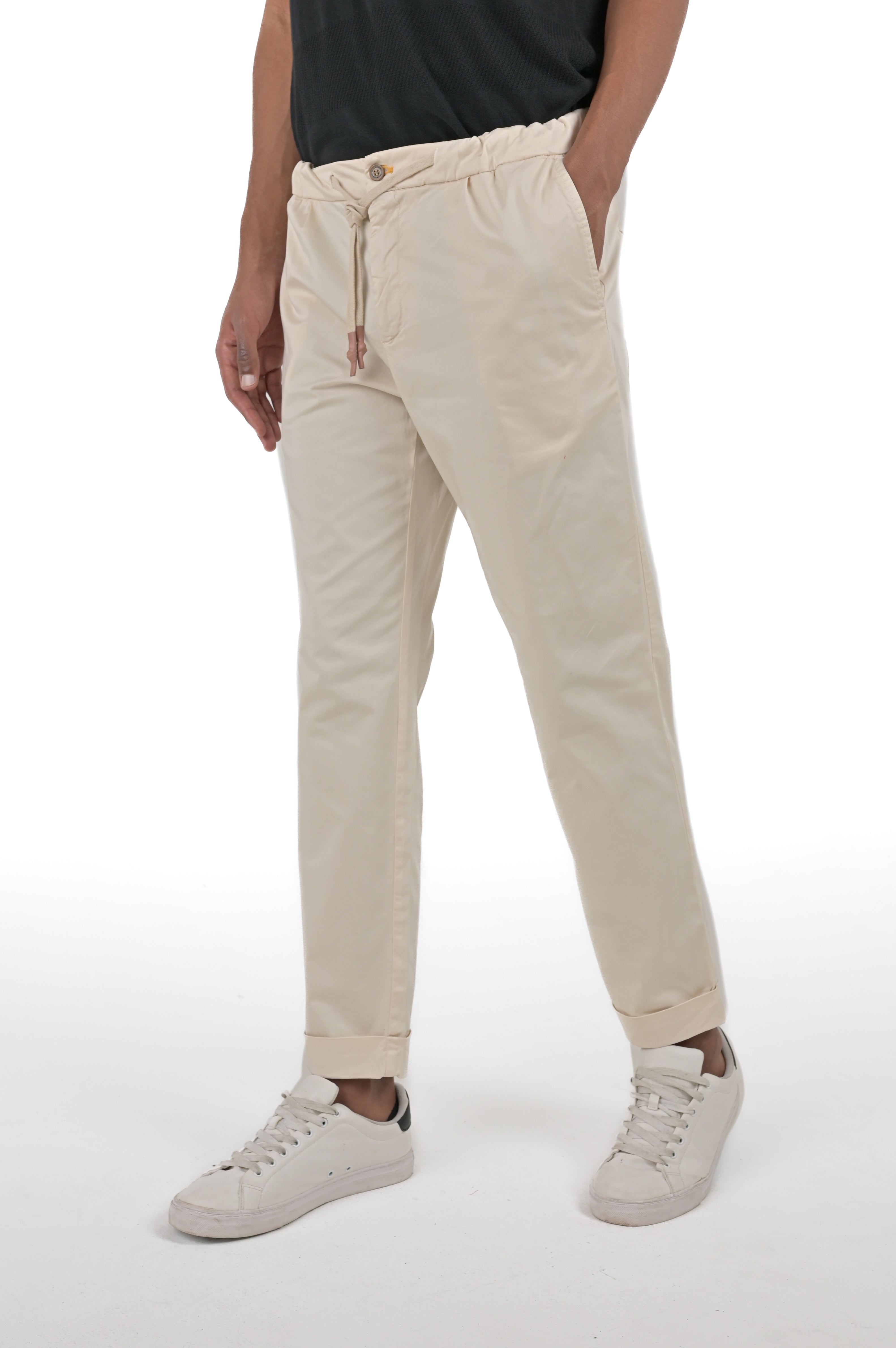 Classic tapered trousers Net Maribor cream SS24