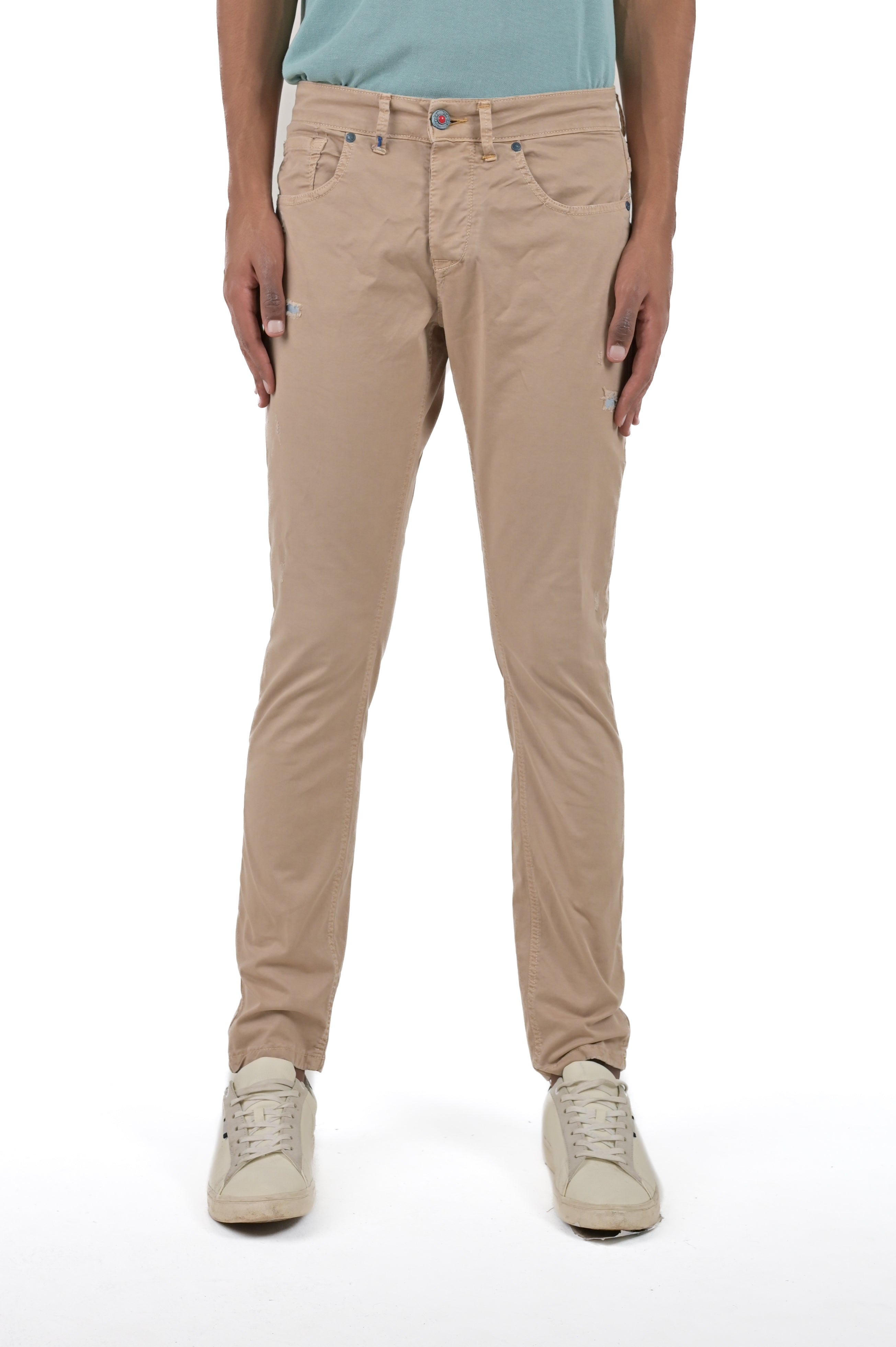 New London AM4 beige slim jeans SS24