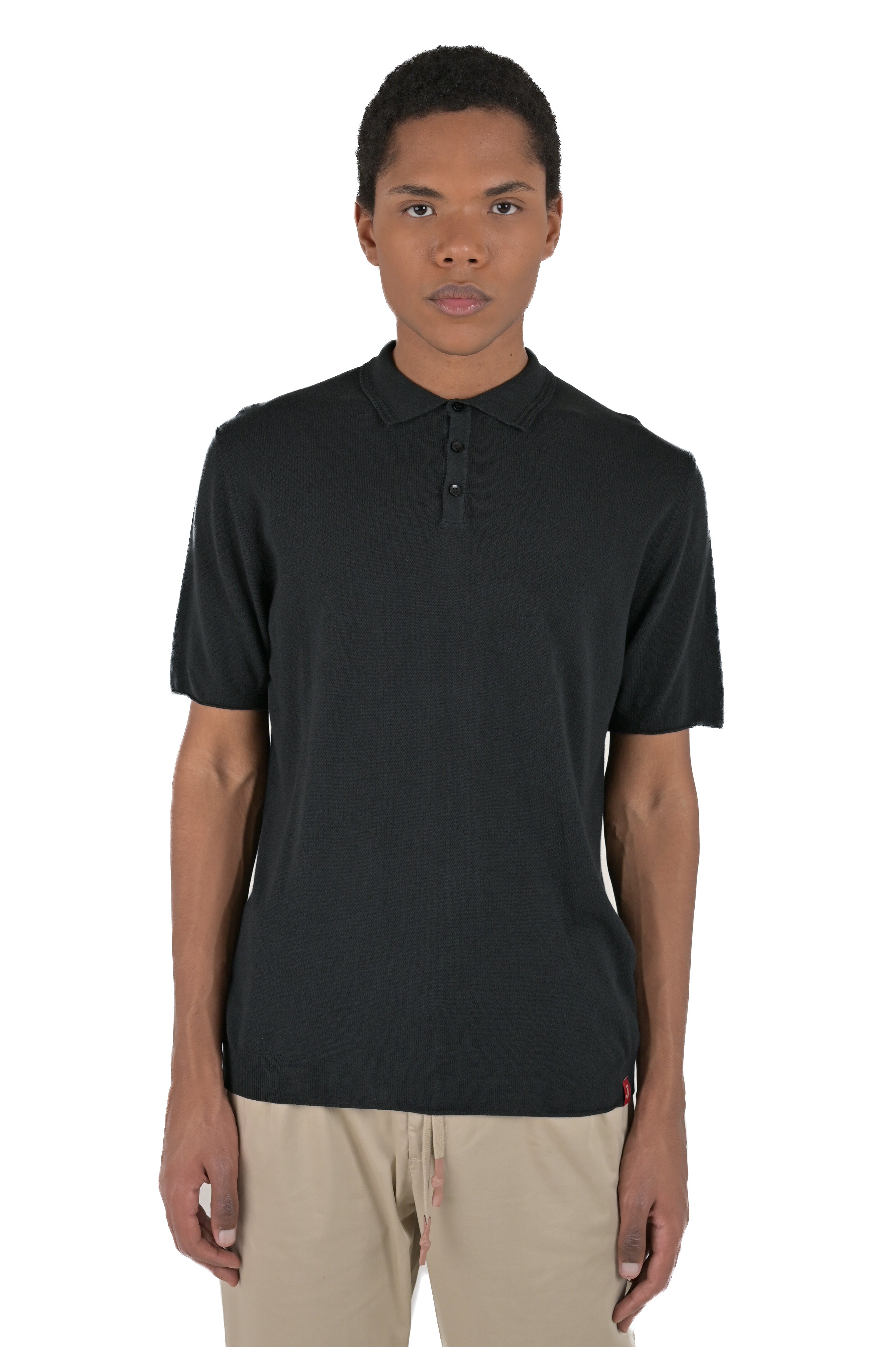 Polo regular DS 2474 nero SS24