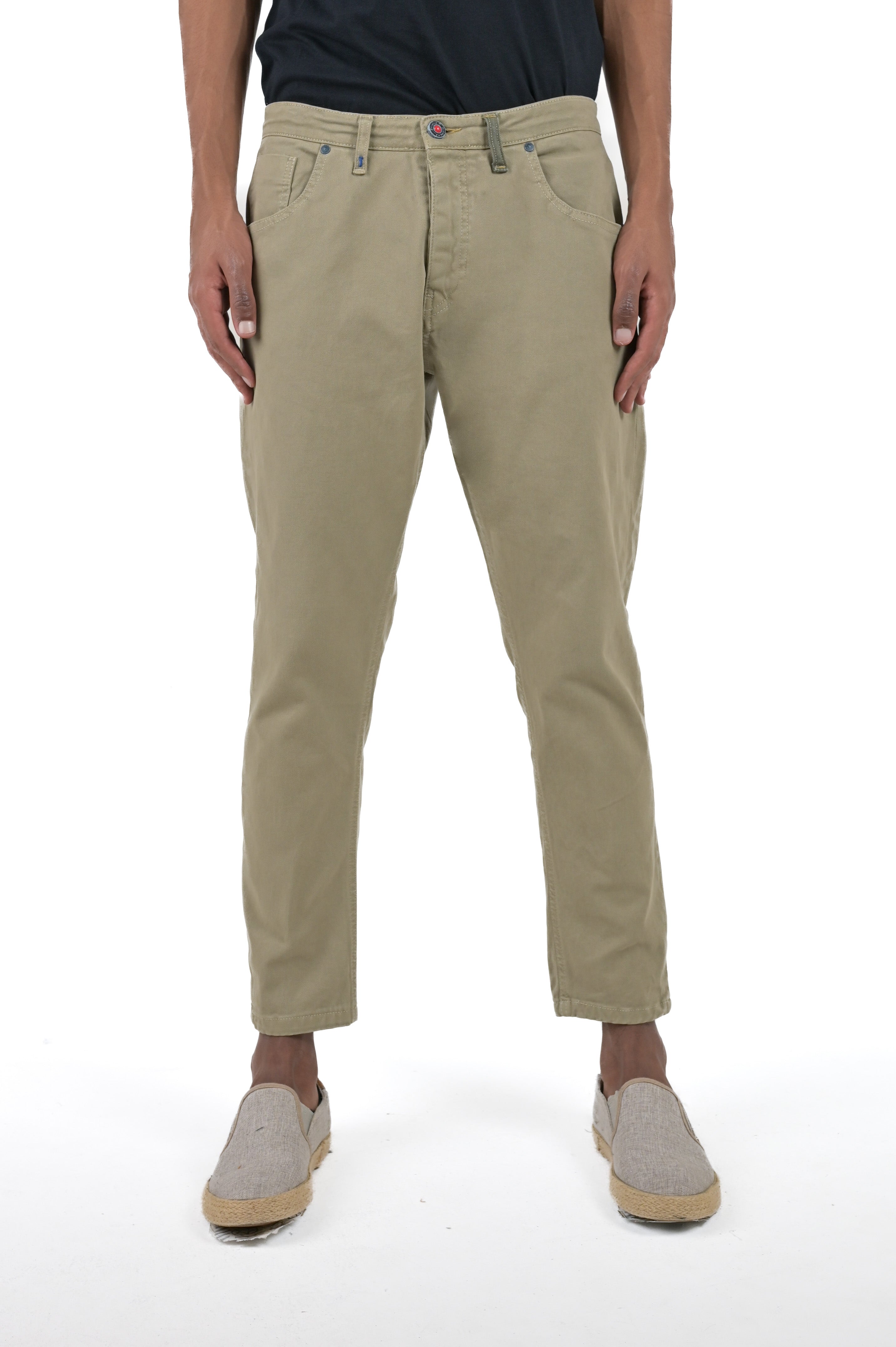 Pantaloni slim Life Libeccio verde SS24