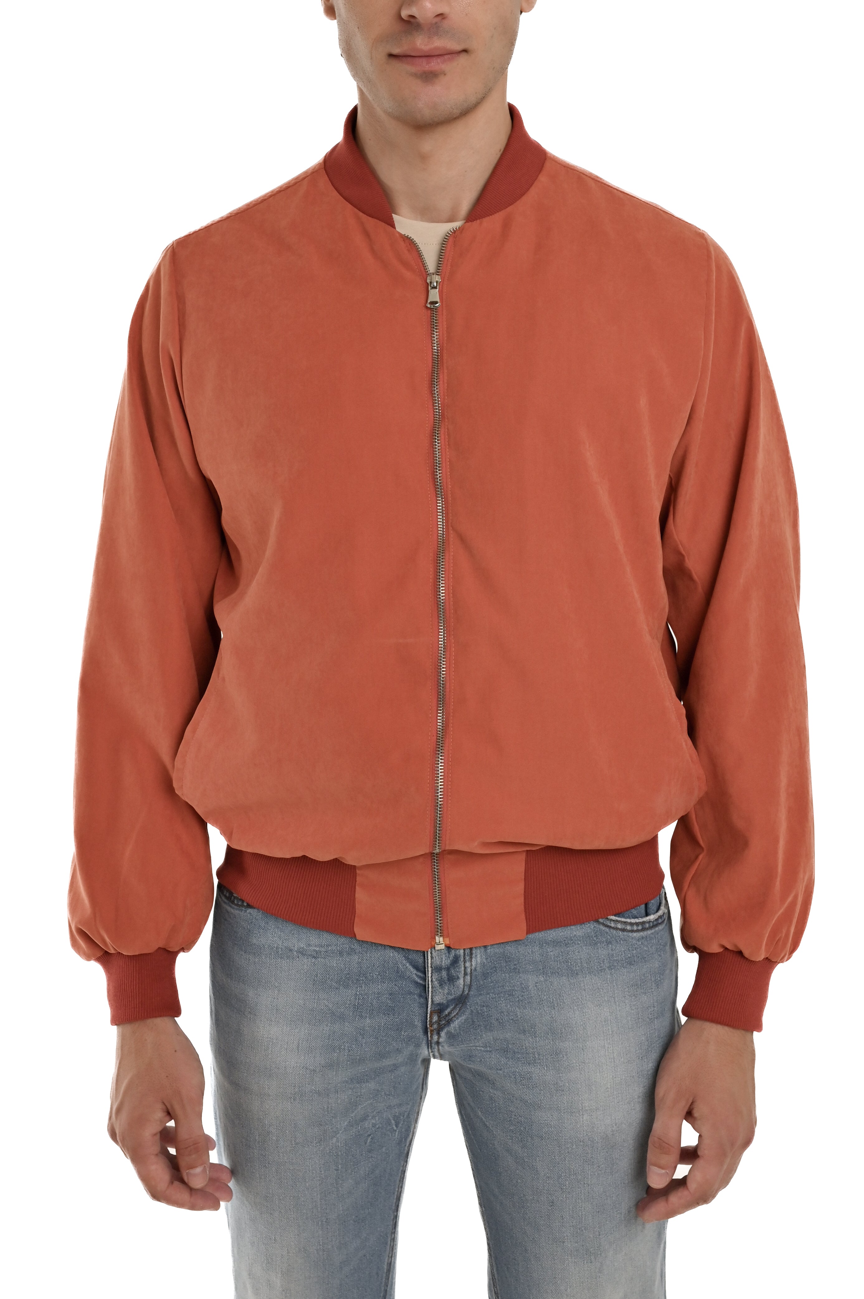 Giacca regular Bomber arancio SS25