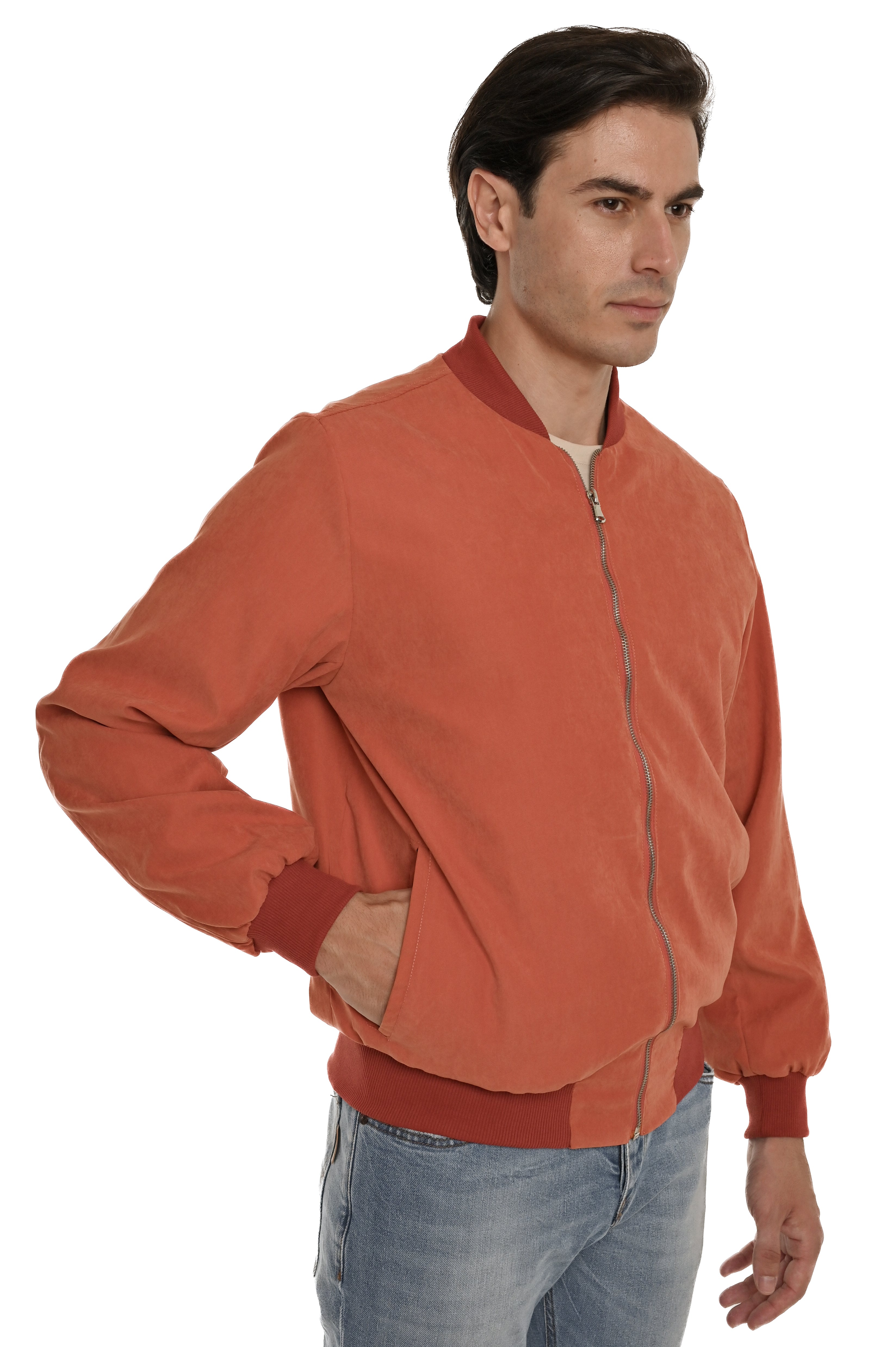 Giacca regular Bomber arancio SS25