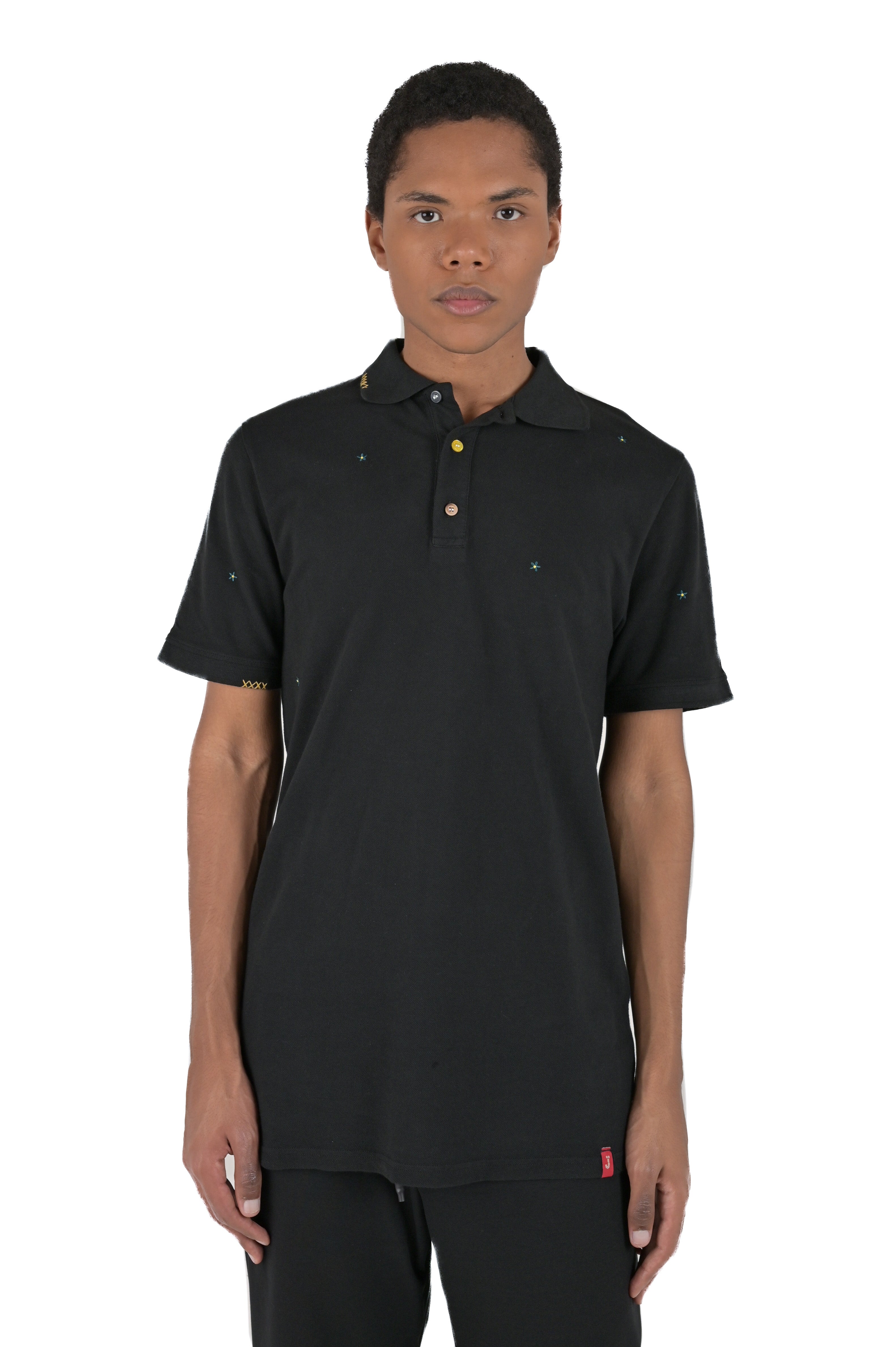 SS24 black Superstone regular polo shirt