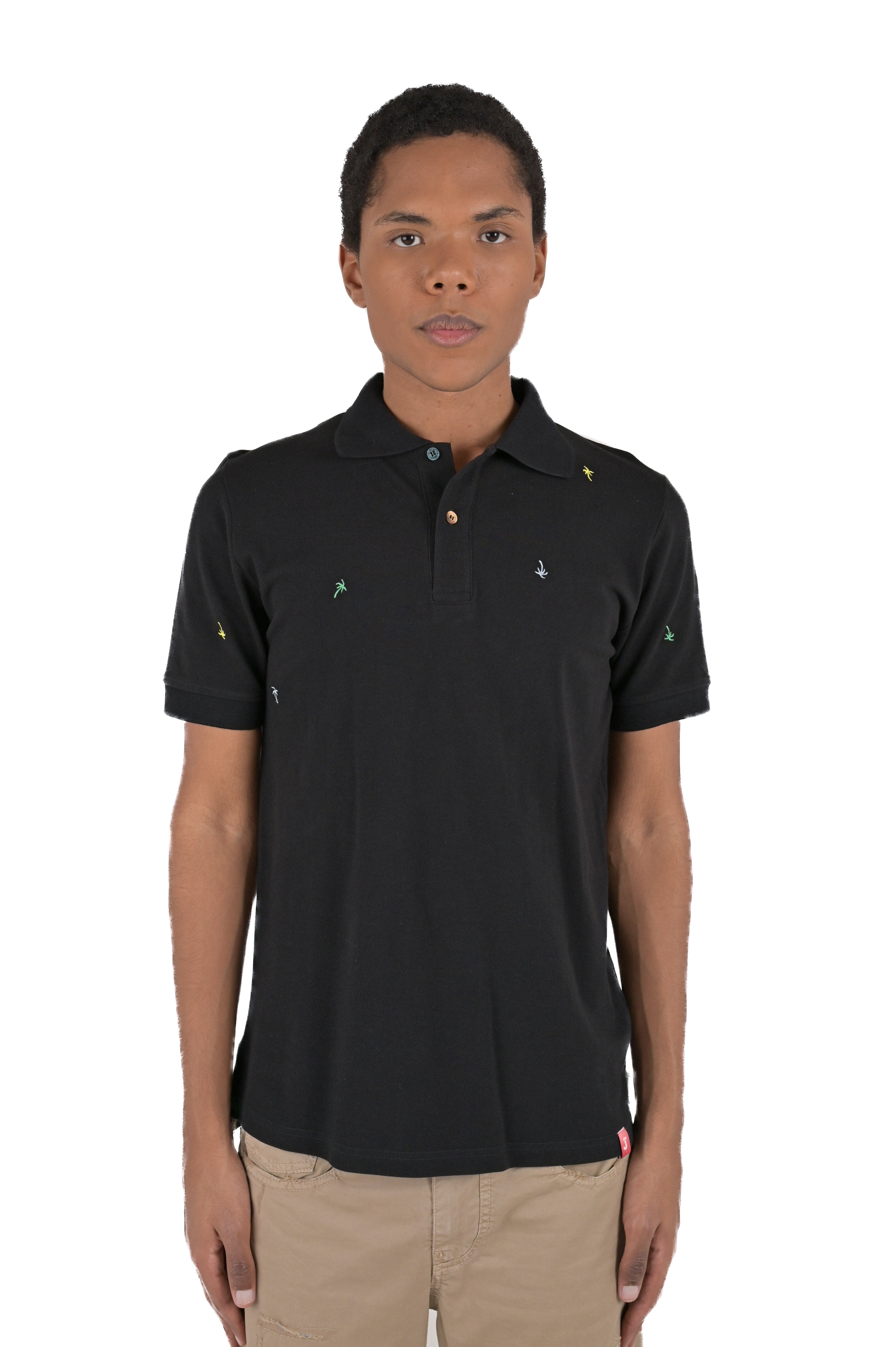 Polo regular Kaloa nero SS24