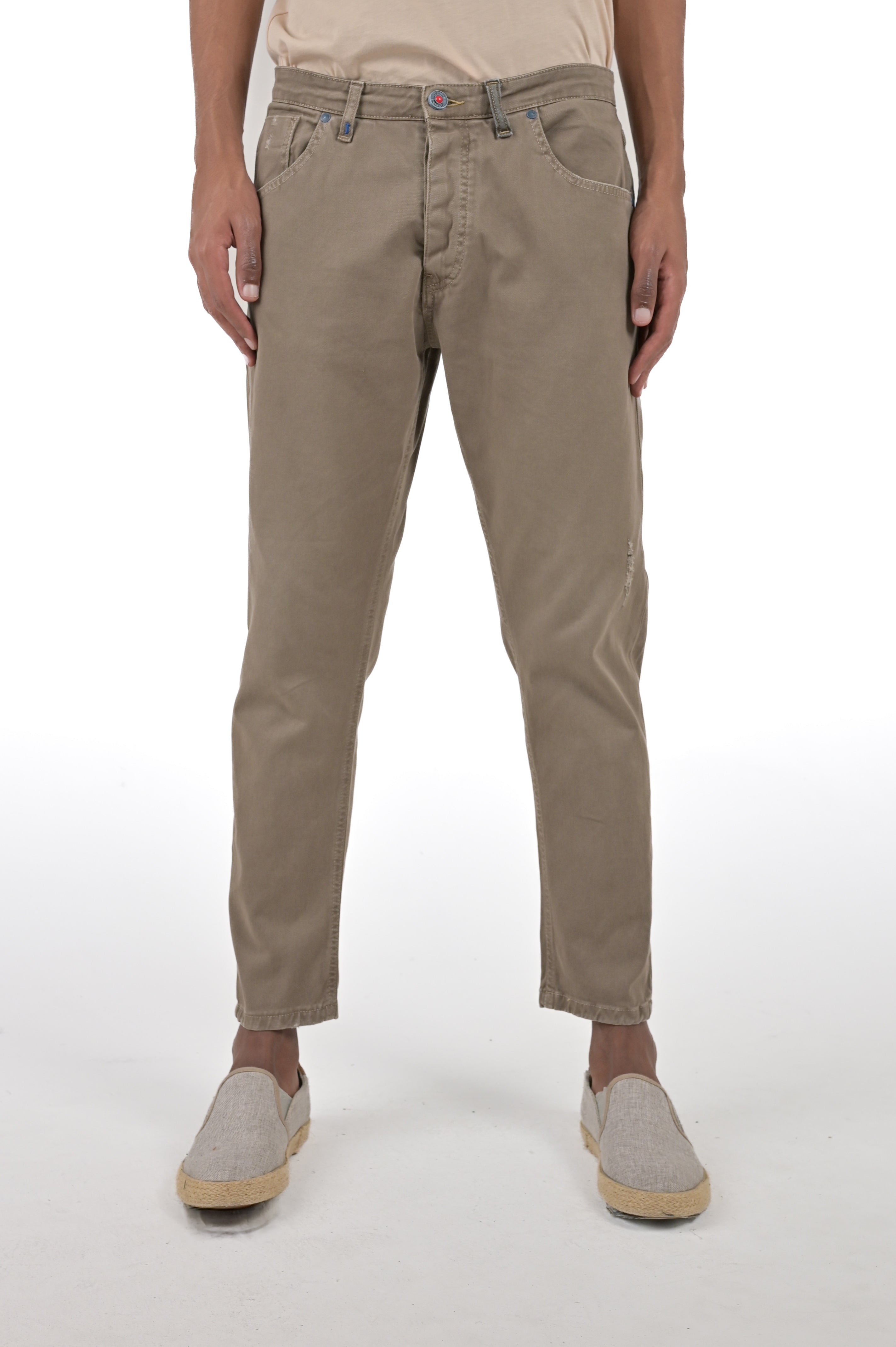 Pantaloni slim Life Rotture fango SS24