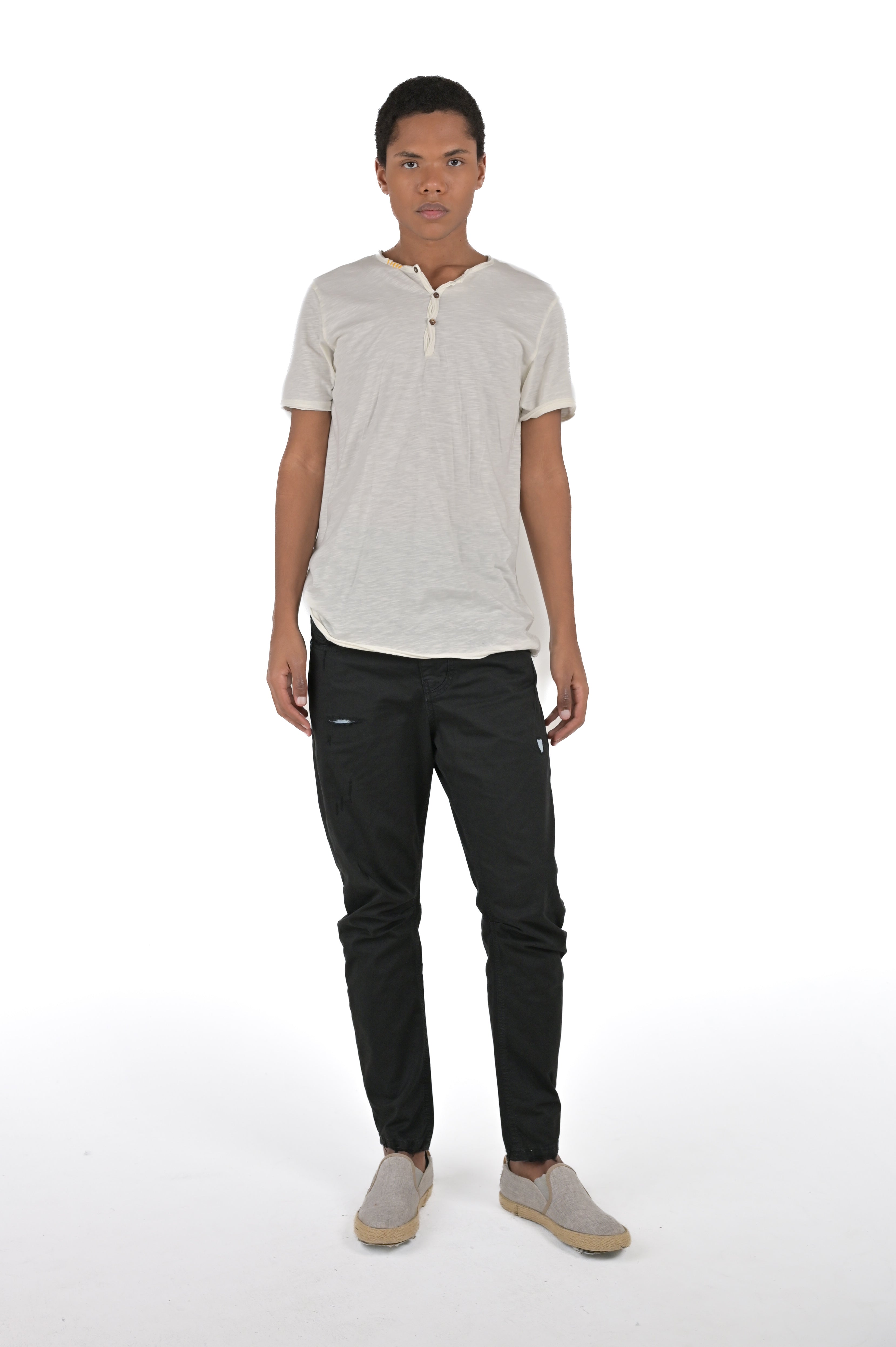 Kron AM3 Black Tapered Cotton Pants SS24