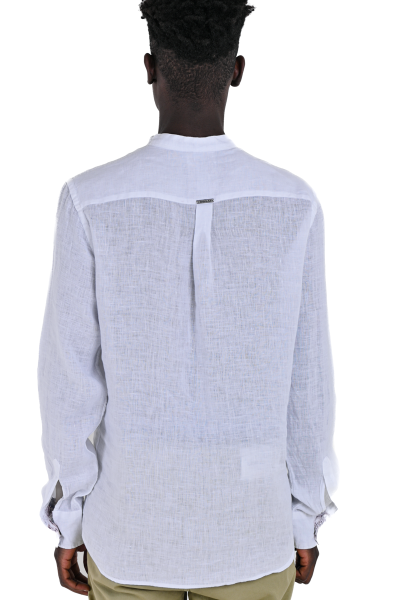 Camicia in lino regular Leo Lino Bianco SS24