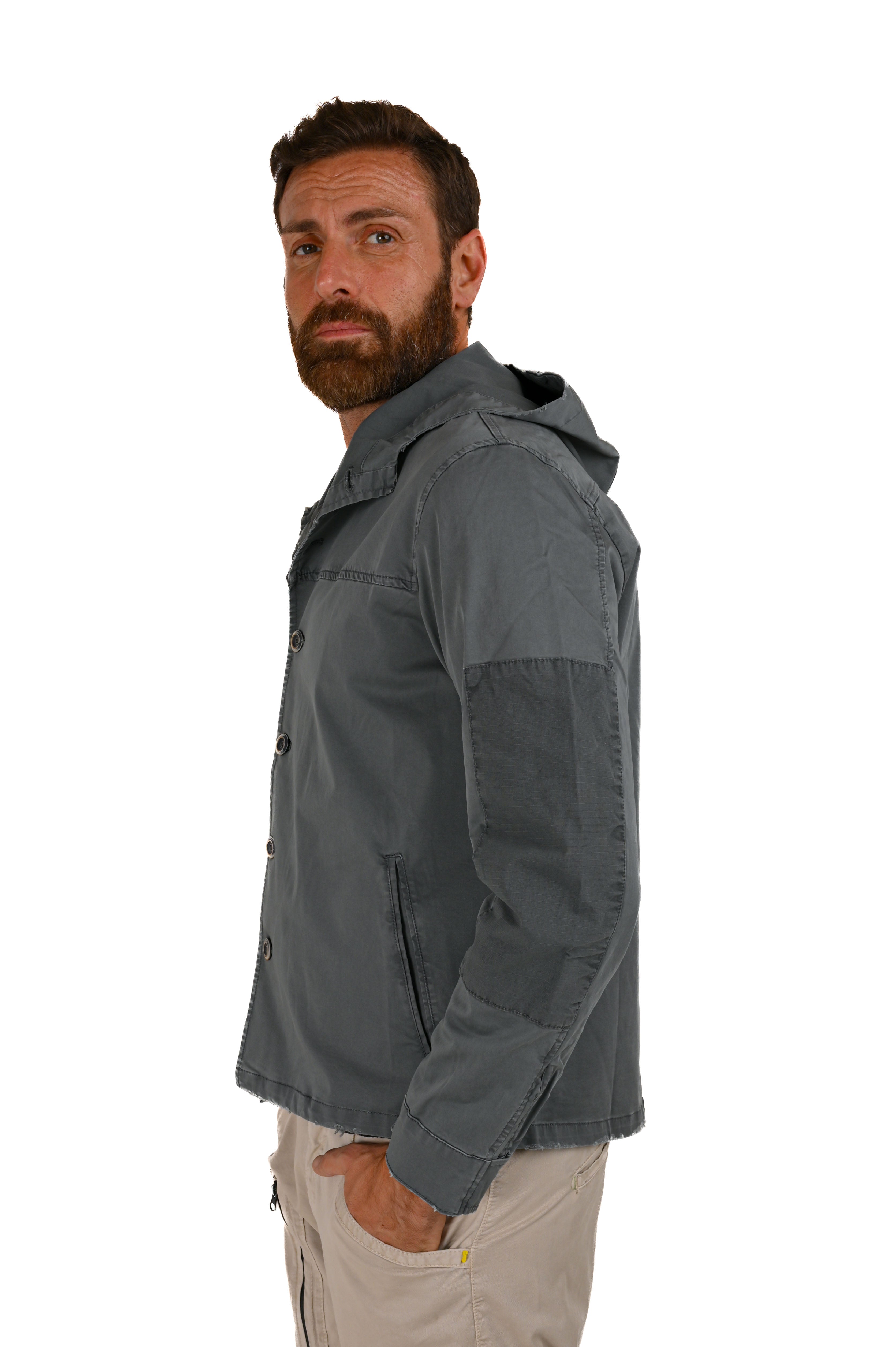 Regular Hood Jacket Satin Grey SS22