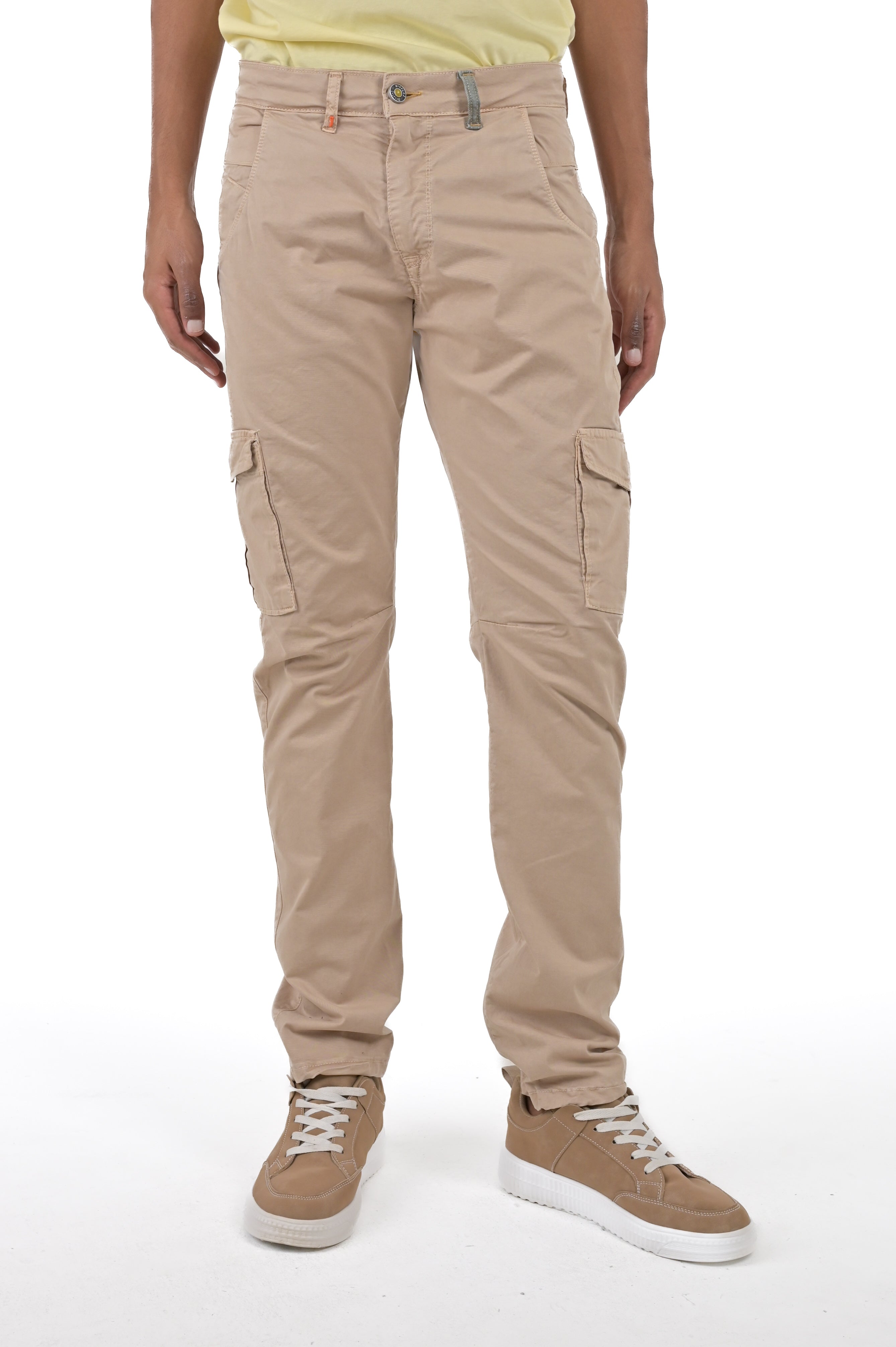 Pantaloni in cotone slim Cezanne beige SS24