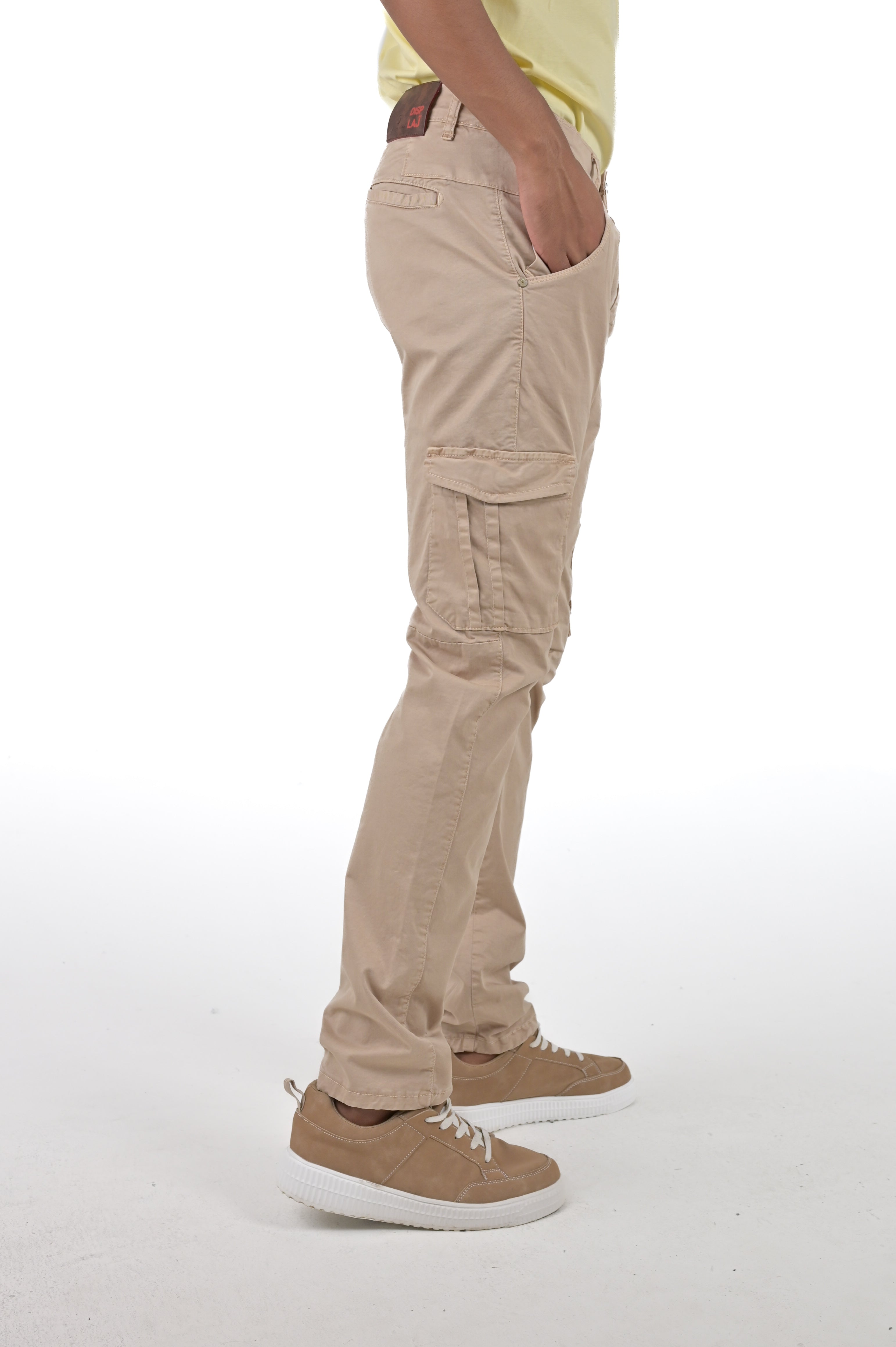 Pantaloni in cotone slim Cezanne beige SS24