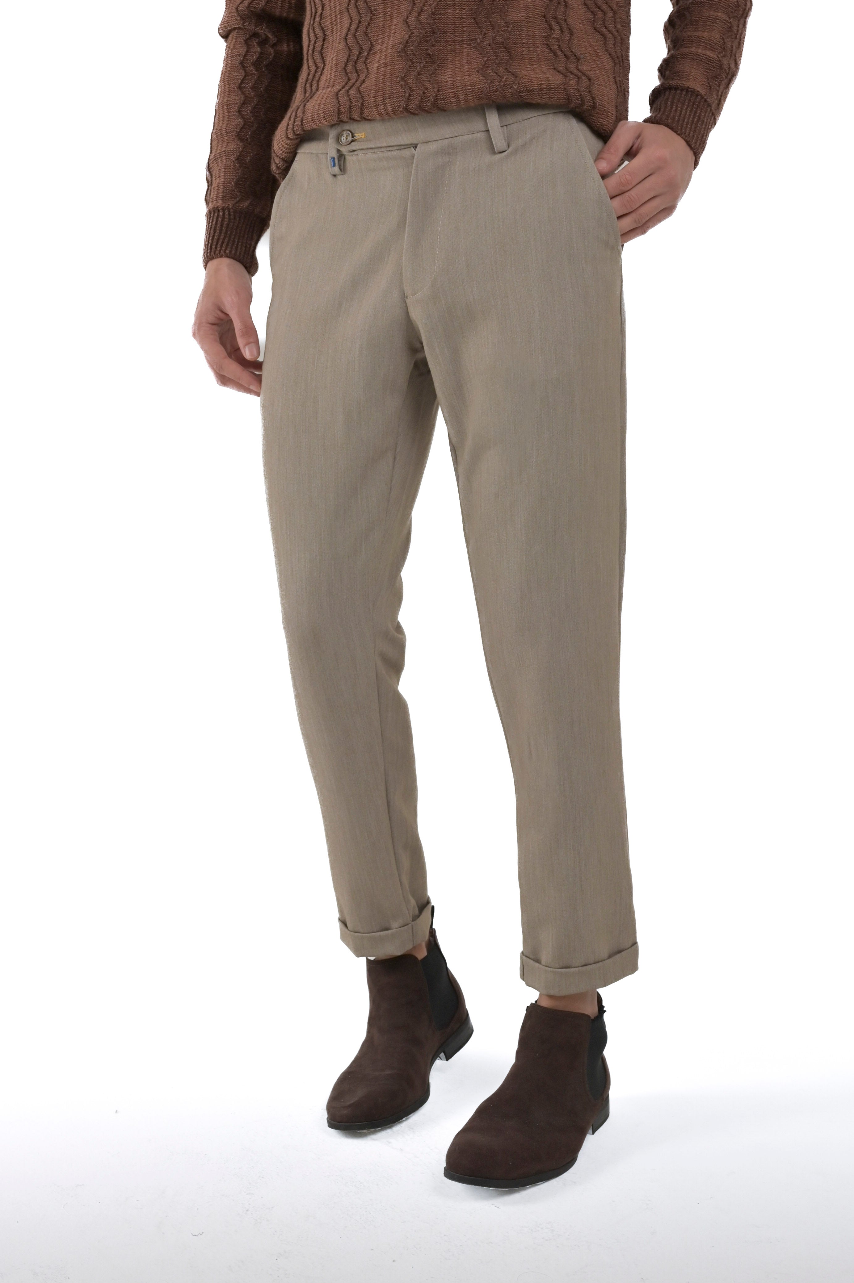 Classic slim Racket Wool earth trousers FW24/25