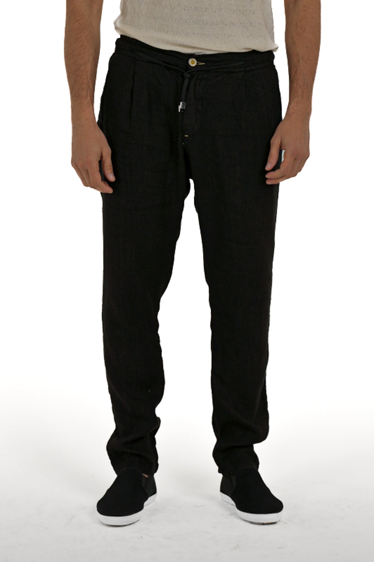 Pantaloni tapered Roby Lino Nero SS24