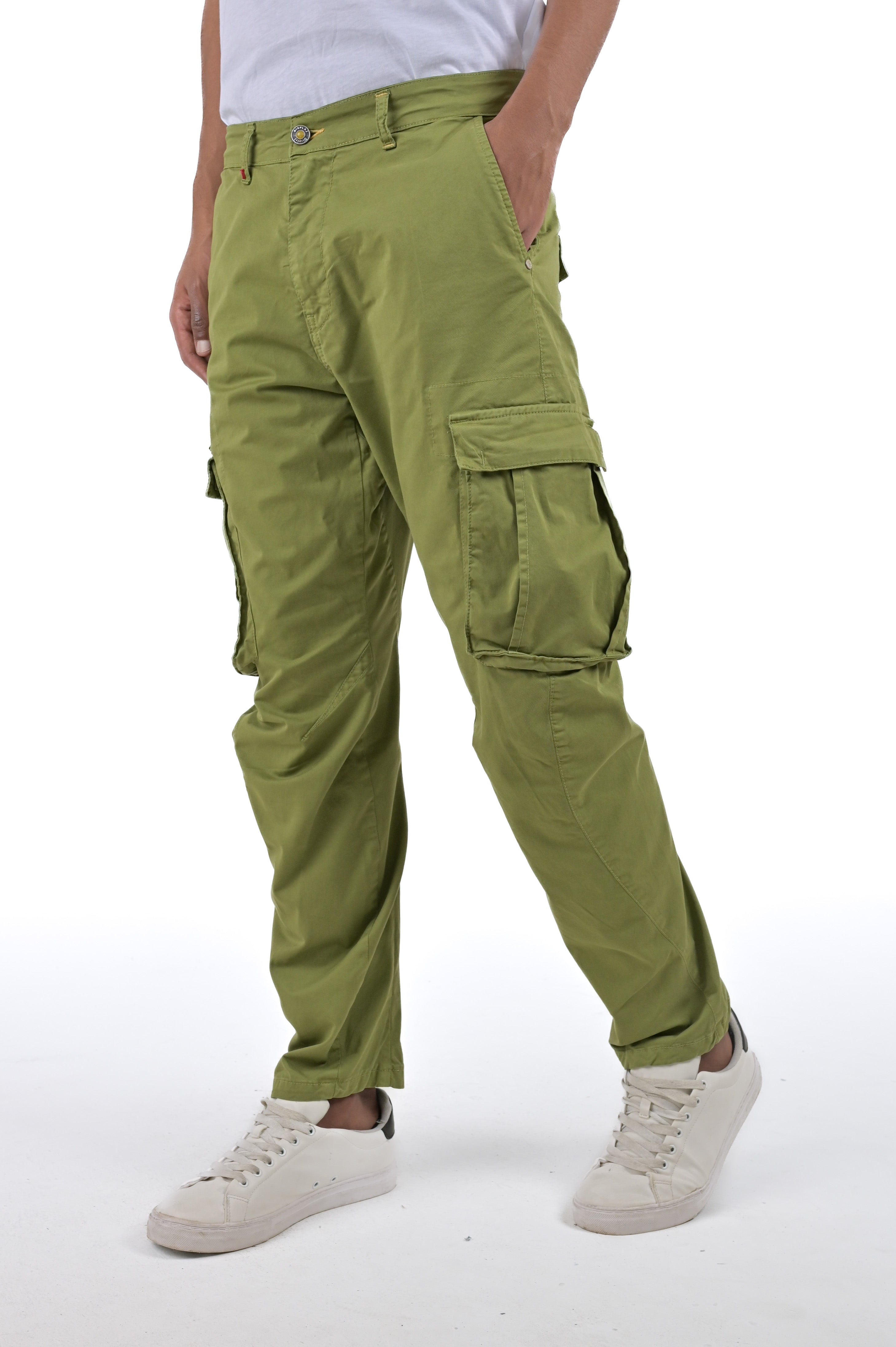 Pantaloni loose Rocky verde pera SS24