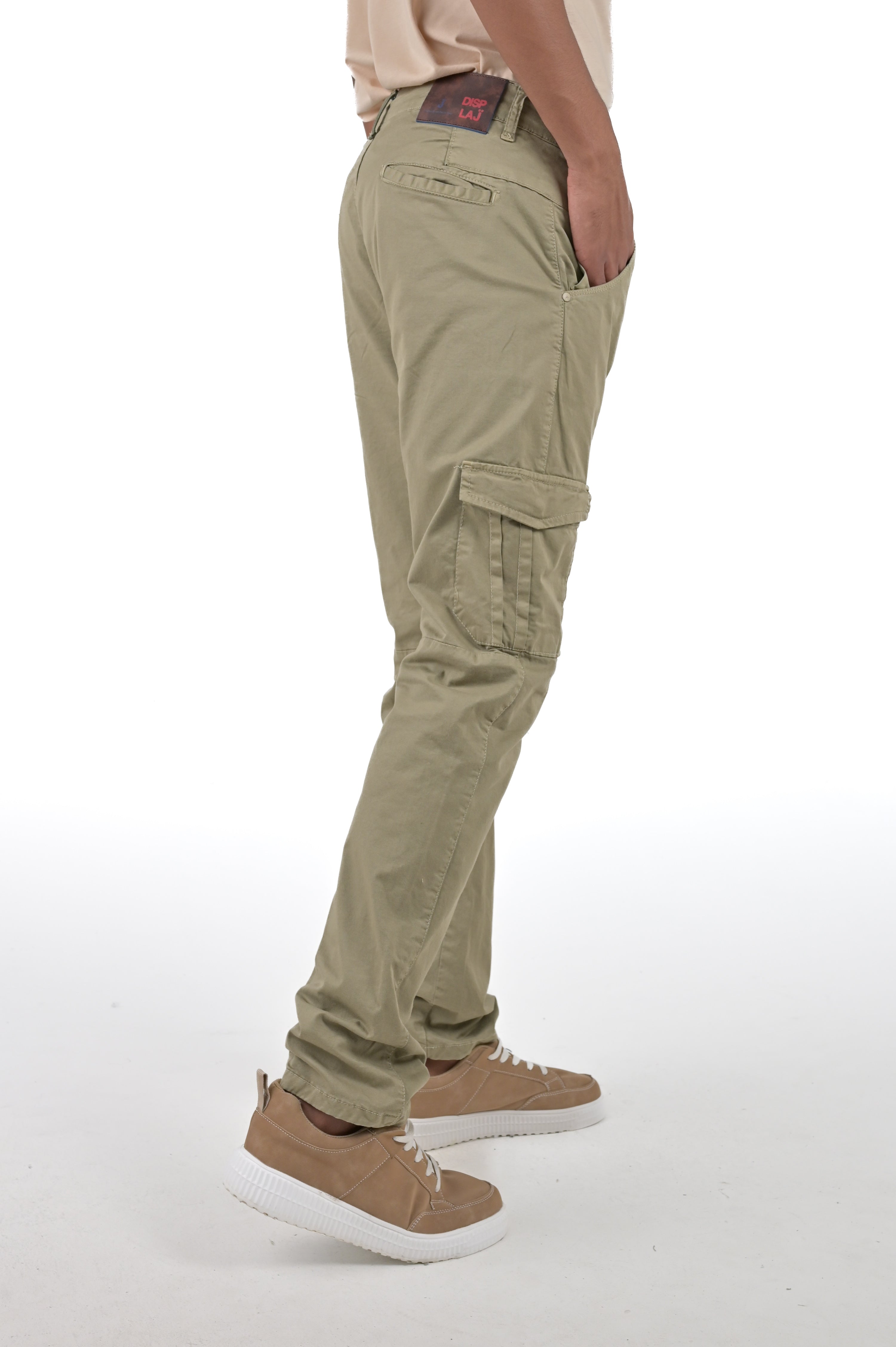 Pantaloni in cotone slim Cezanne verde SS24