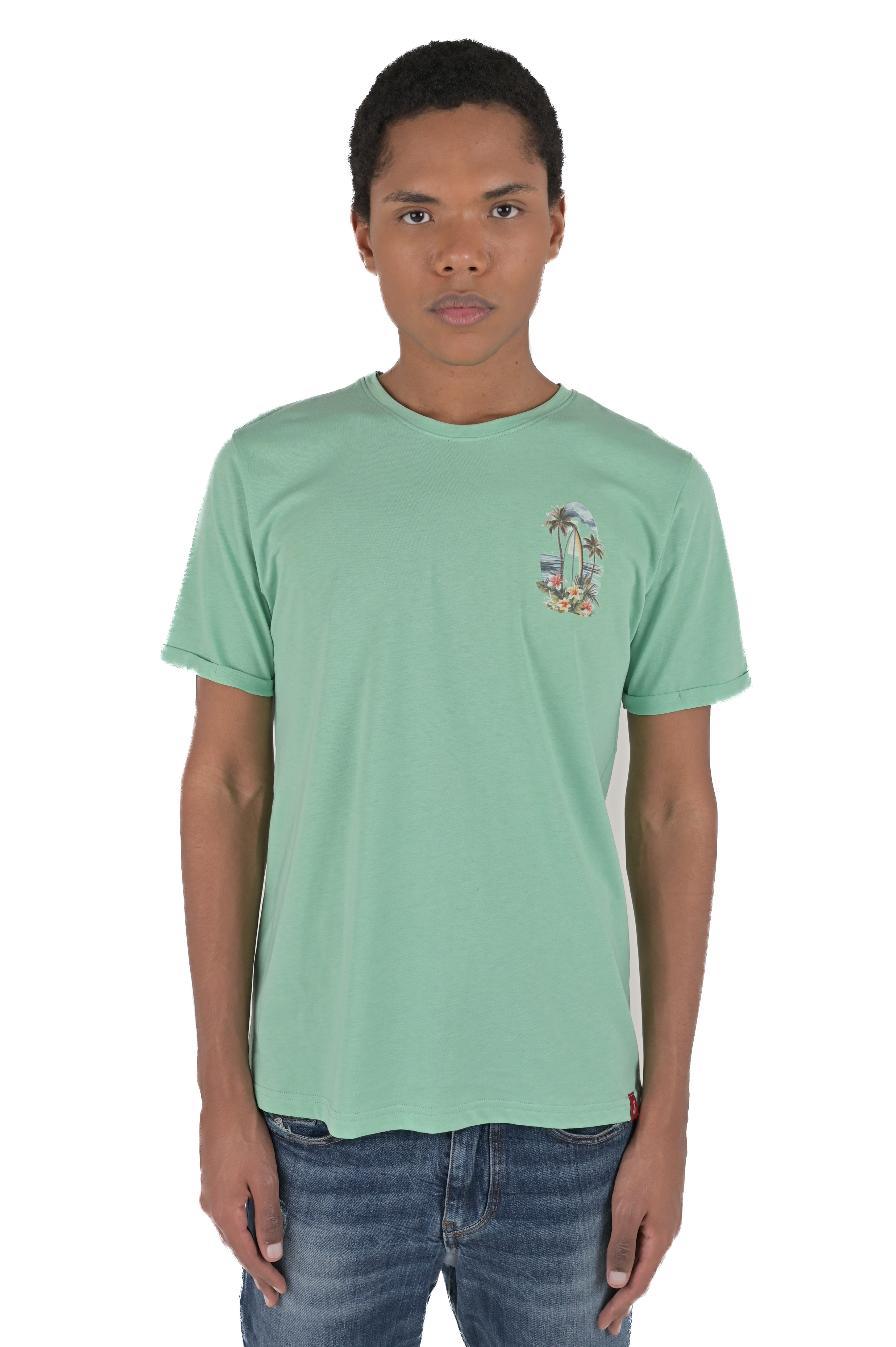 T-Shirt regular Palm verde acqua SS24