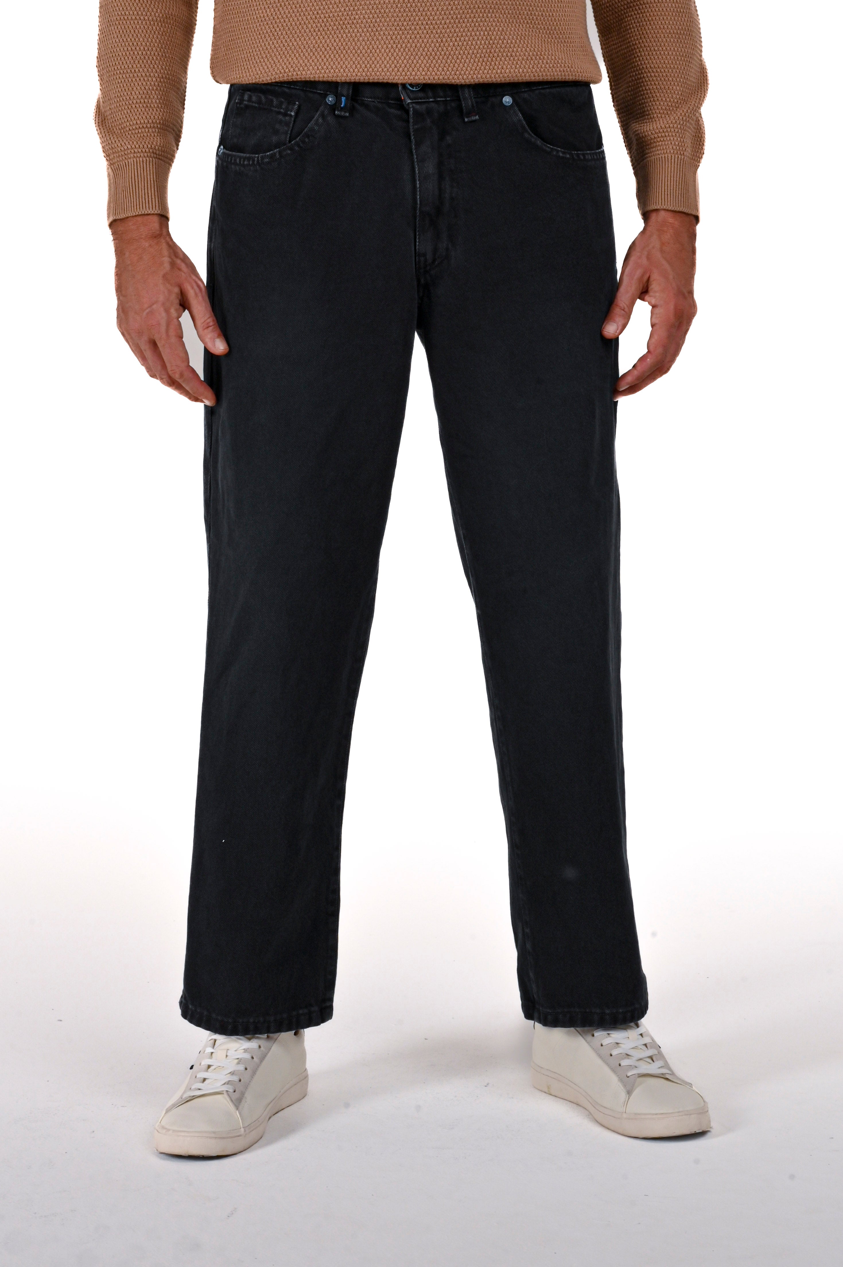 Pantaloni in cotone loose Dick nero FW24/25