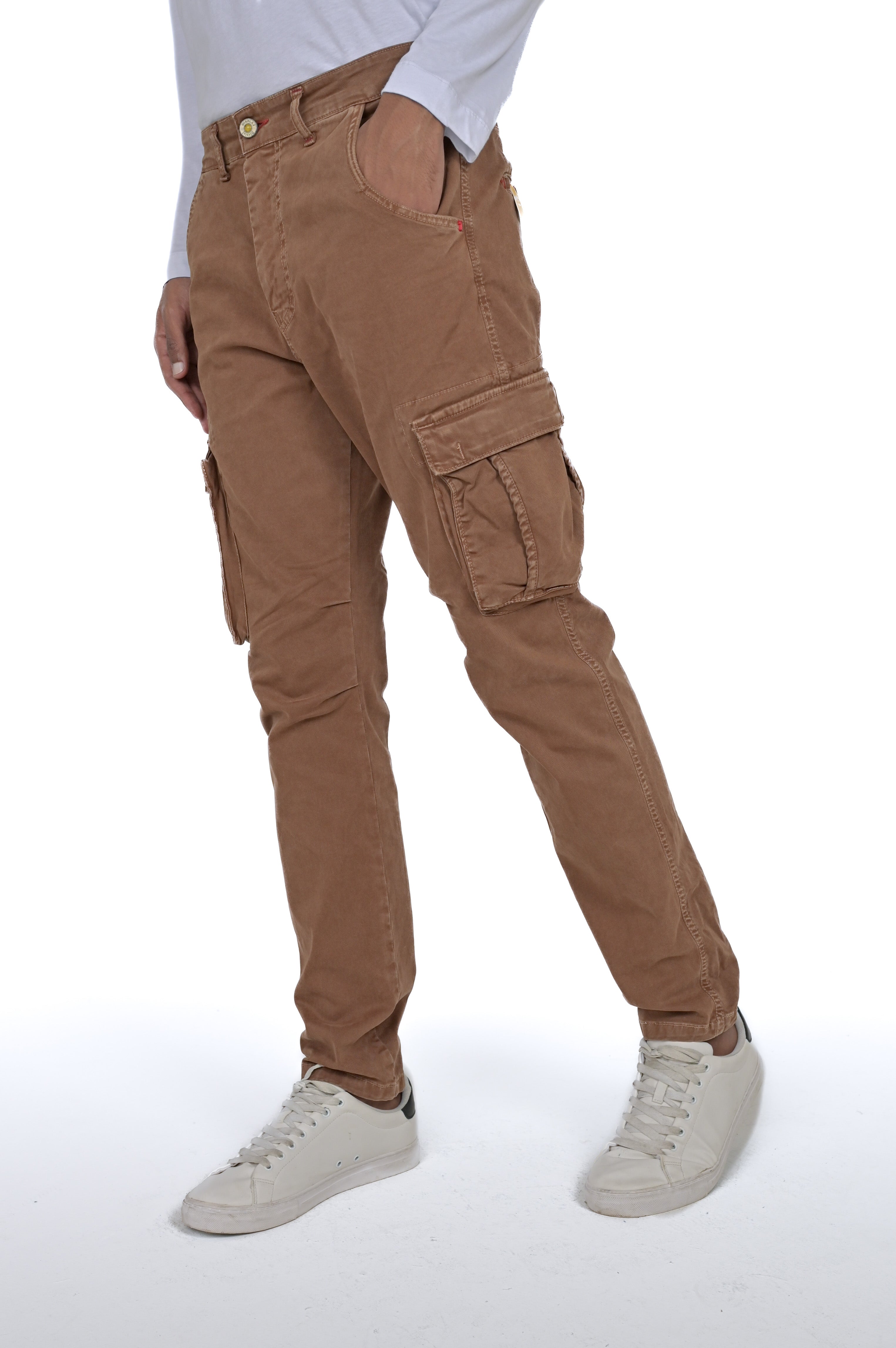 Pantaloni in cotone regular Marktas bruciato FW24/25