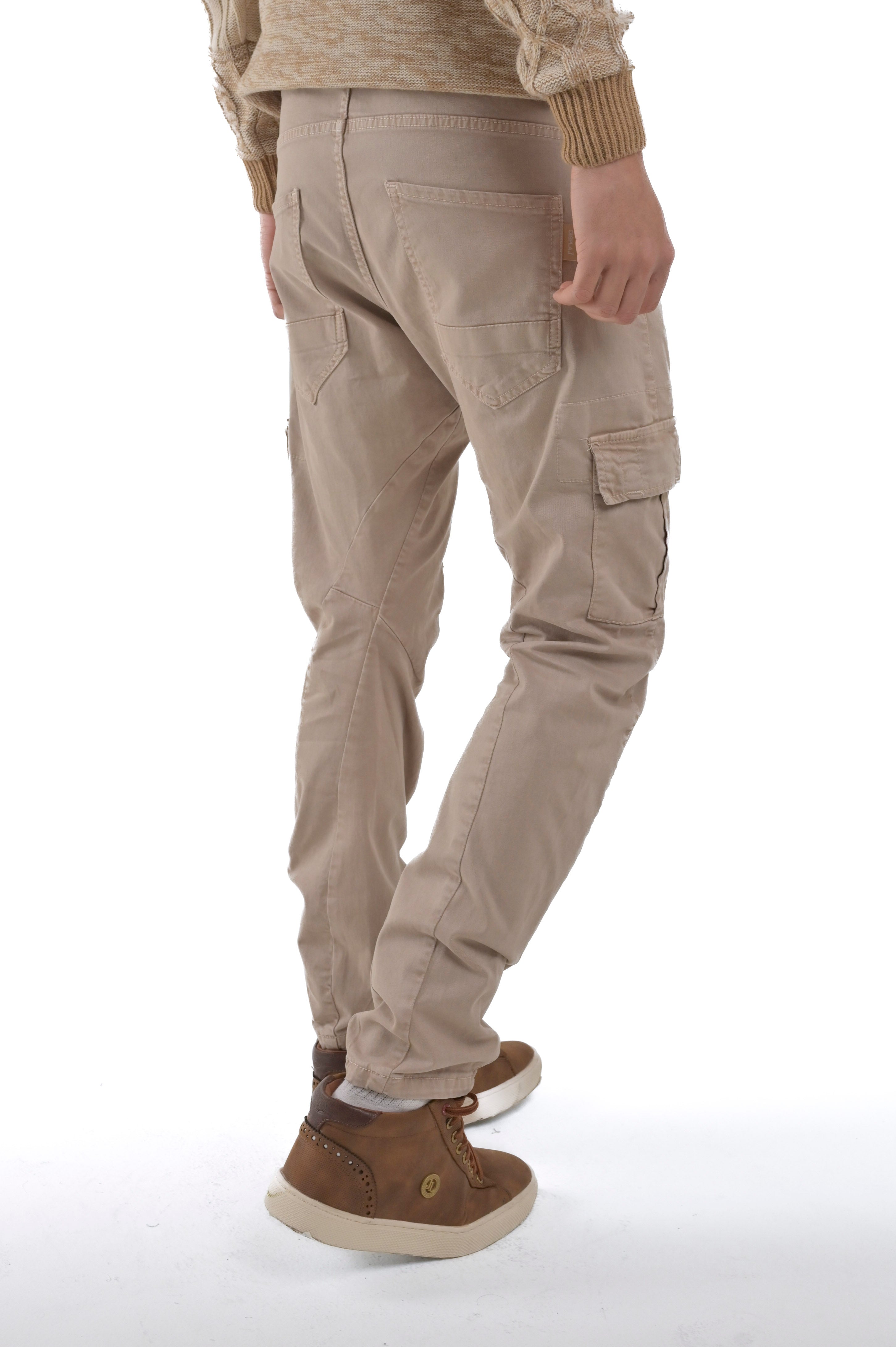 Pantaloni in cotone tapered New Evolution beige FW24/25