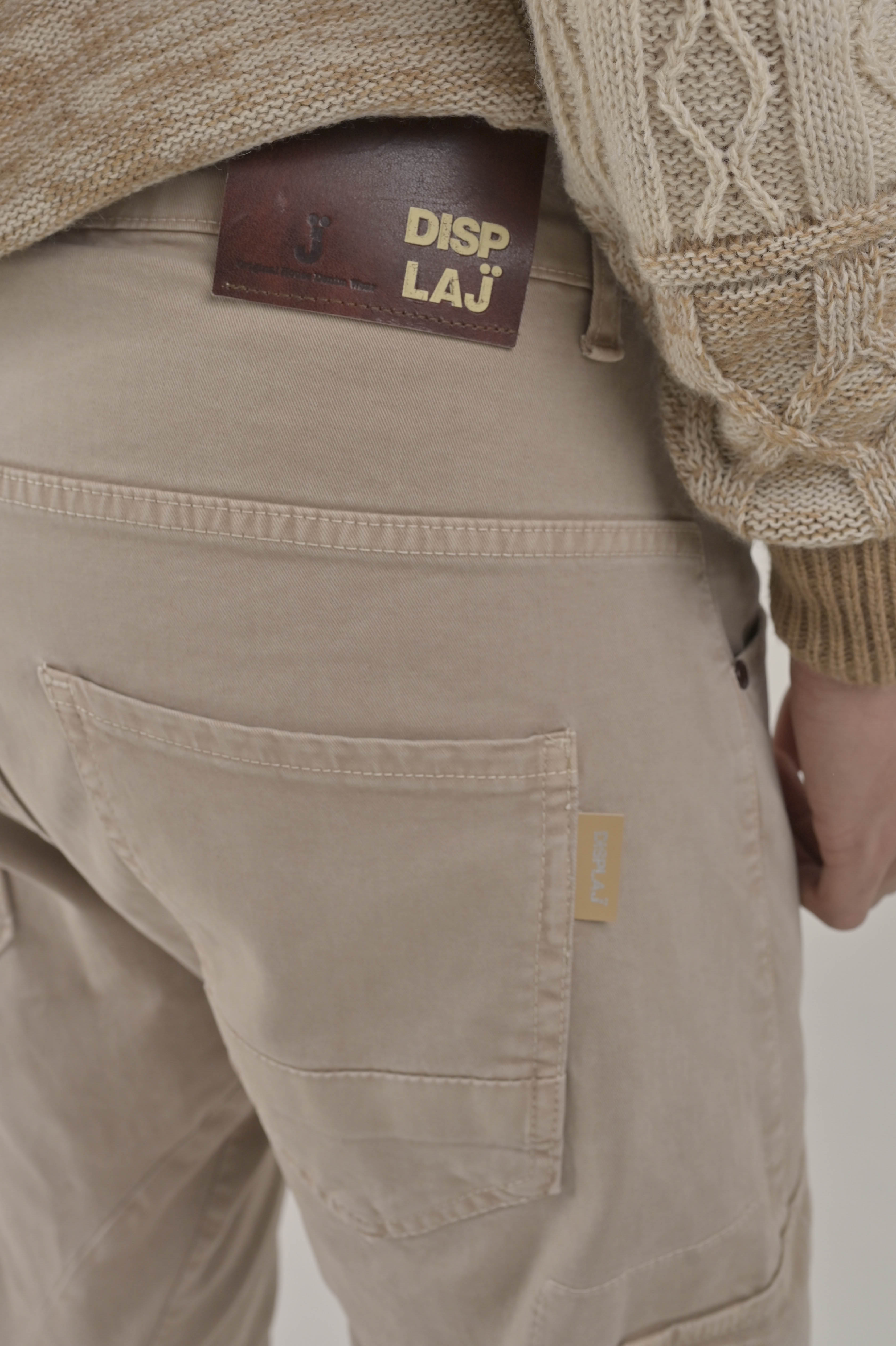 Pantaloni in cotone tapered New Evolution beige FW24/25