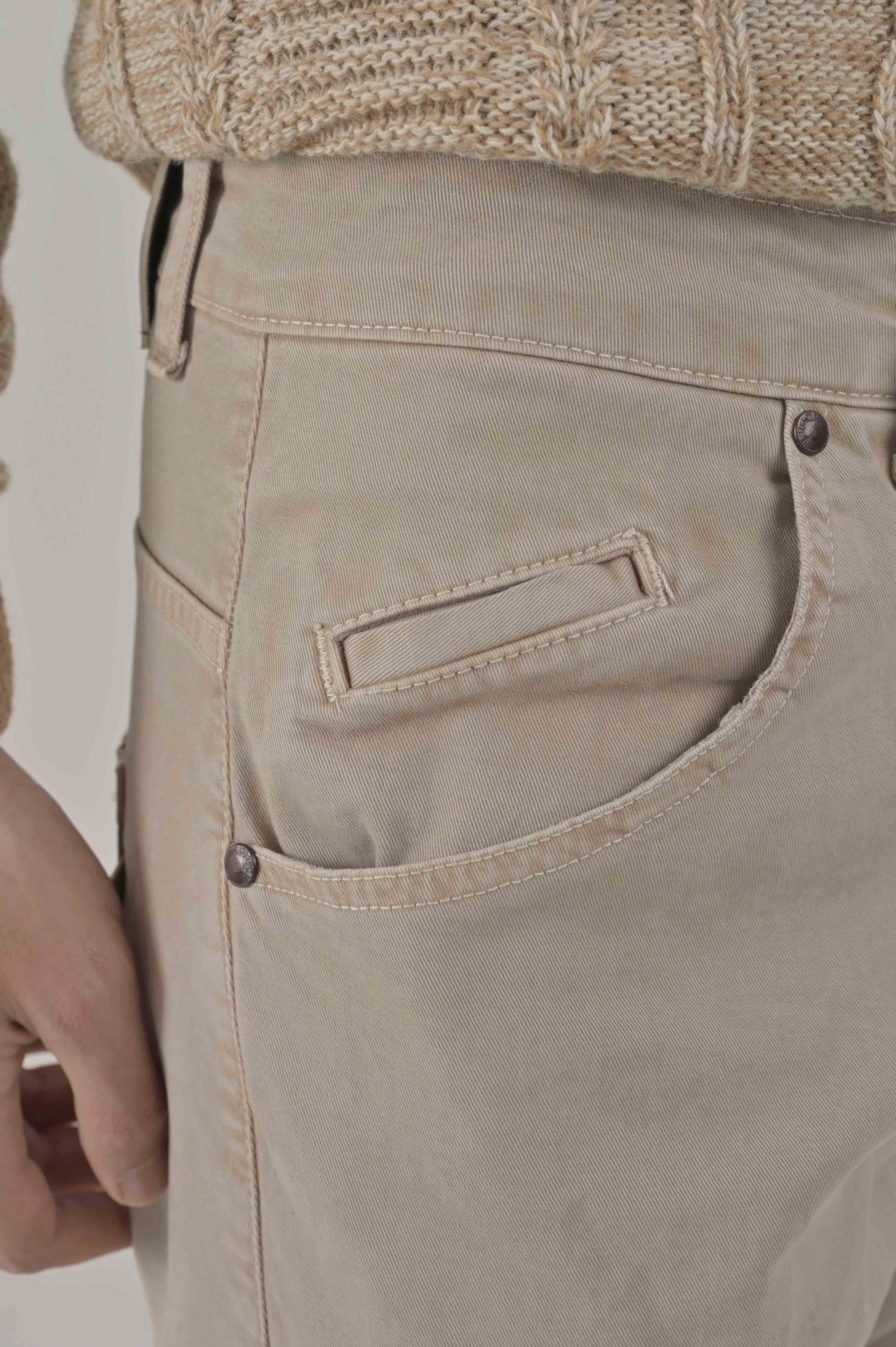 Pantaloni in cotone tapered New Evolution beige FW24/25