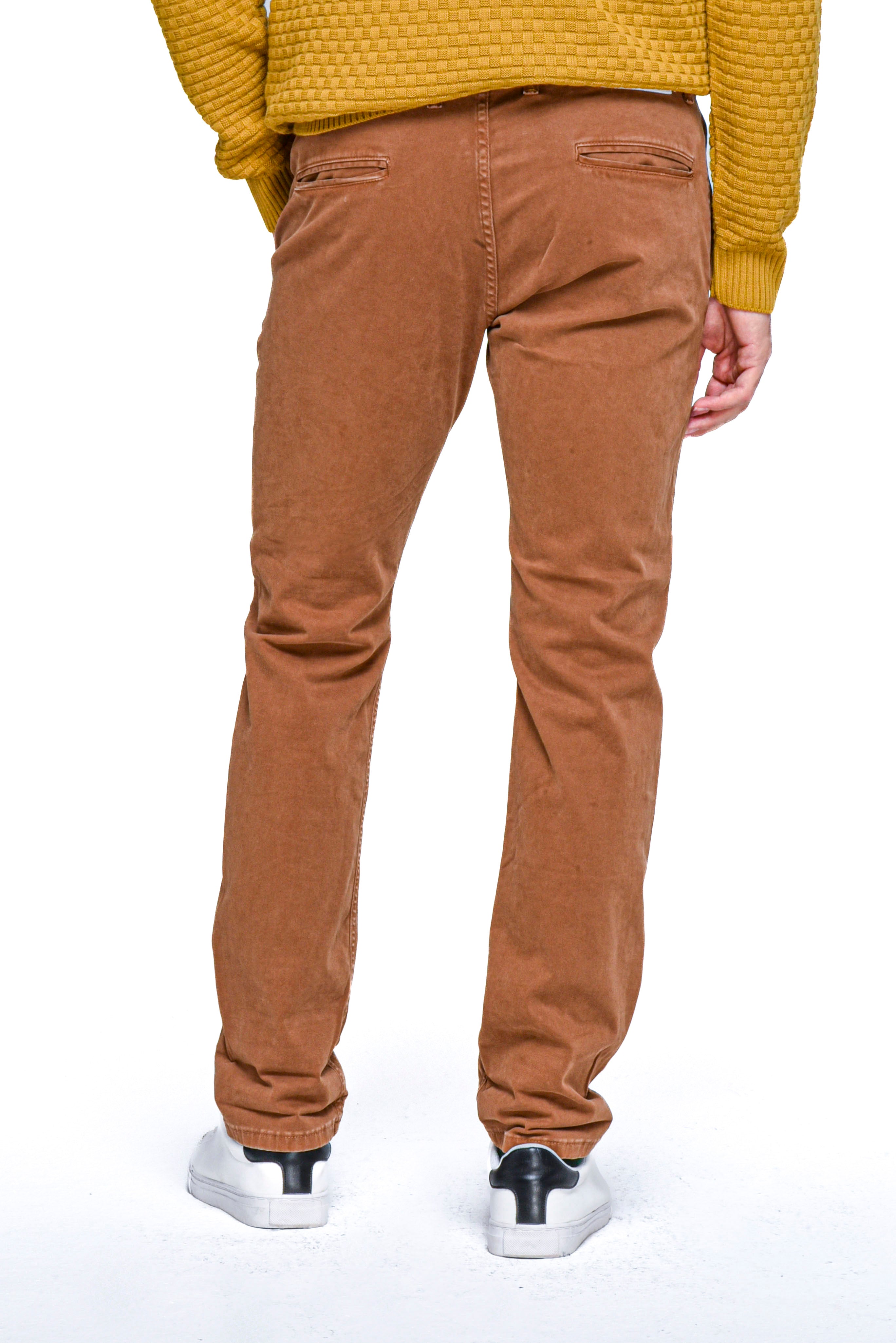 Pantaloni in cotone slim Kinos bruciato FW24/25